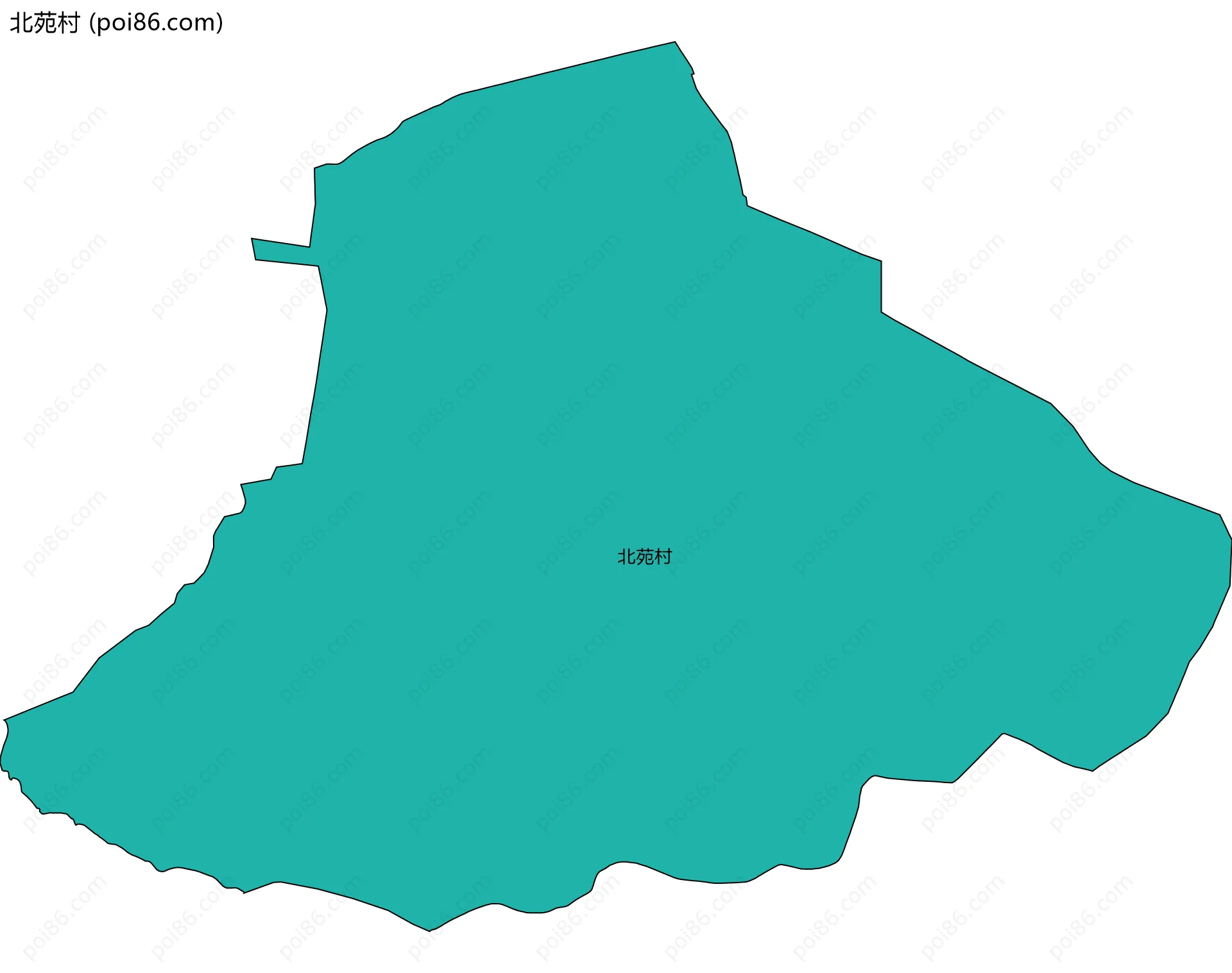 北苑村边界地图