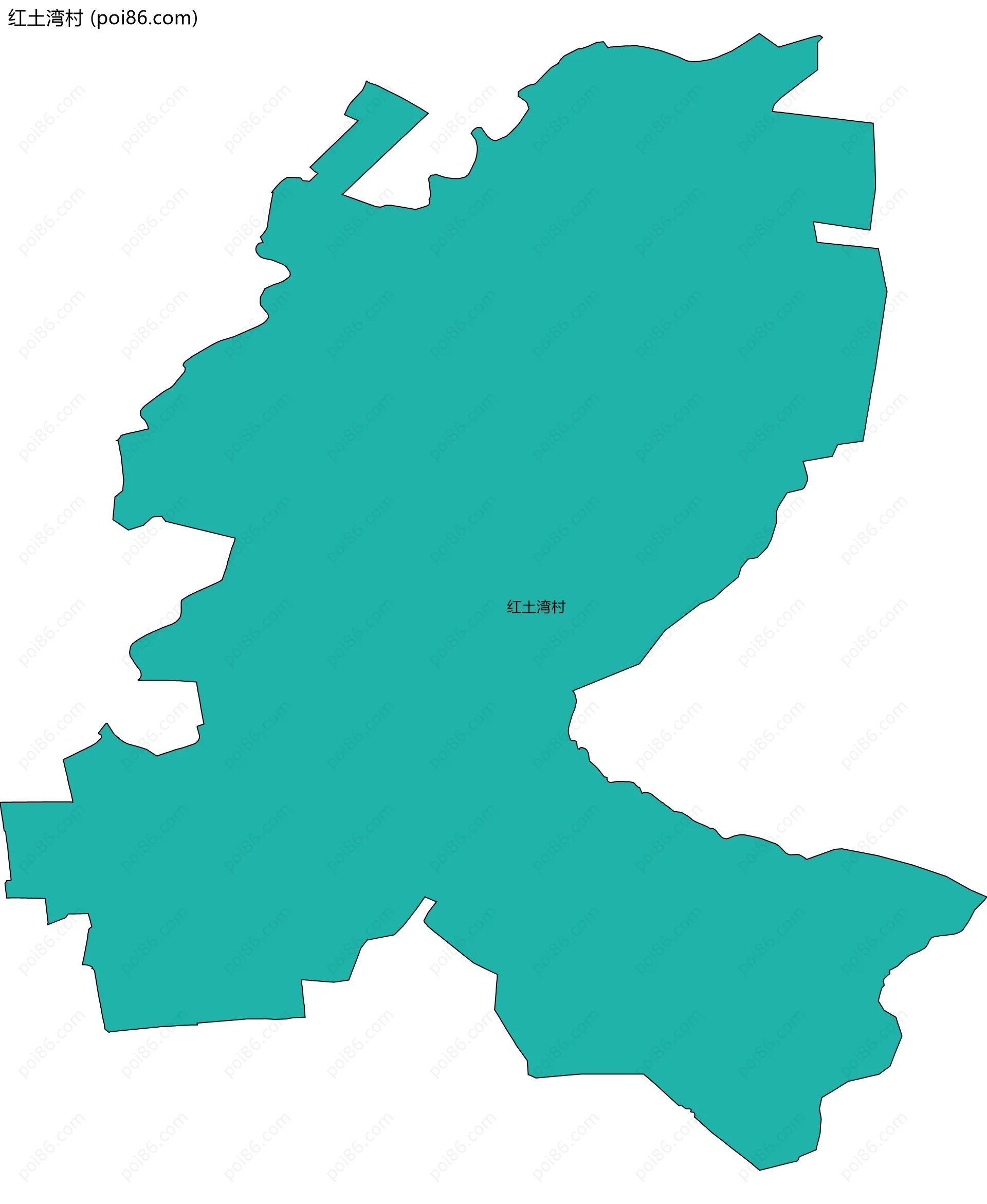 红土湾村边界地图