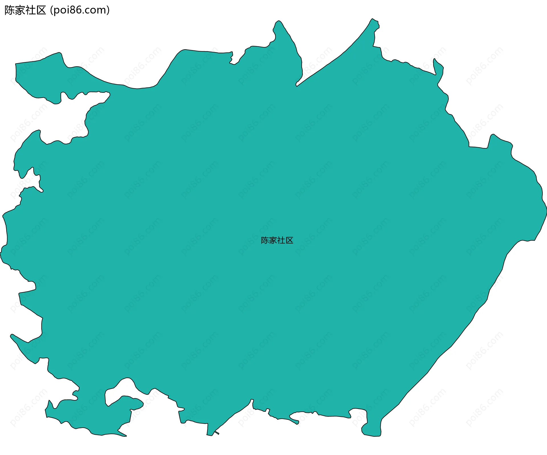陈家社区边界地图