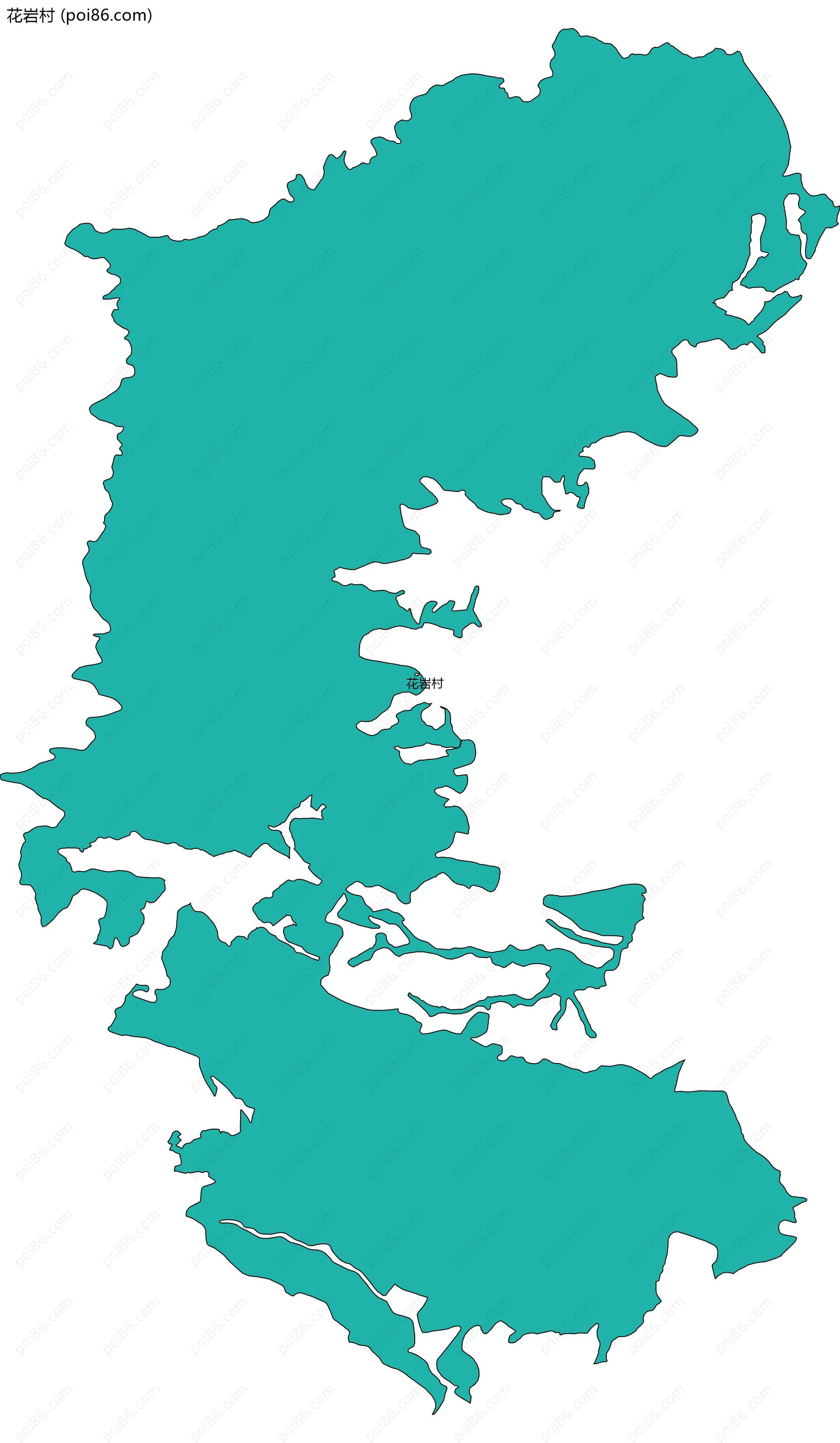 花岩村边界地图