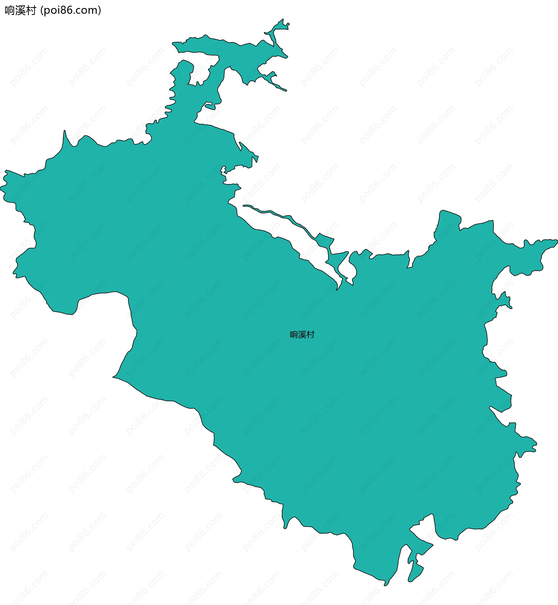 响溪村边界地图