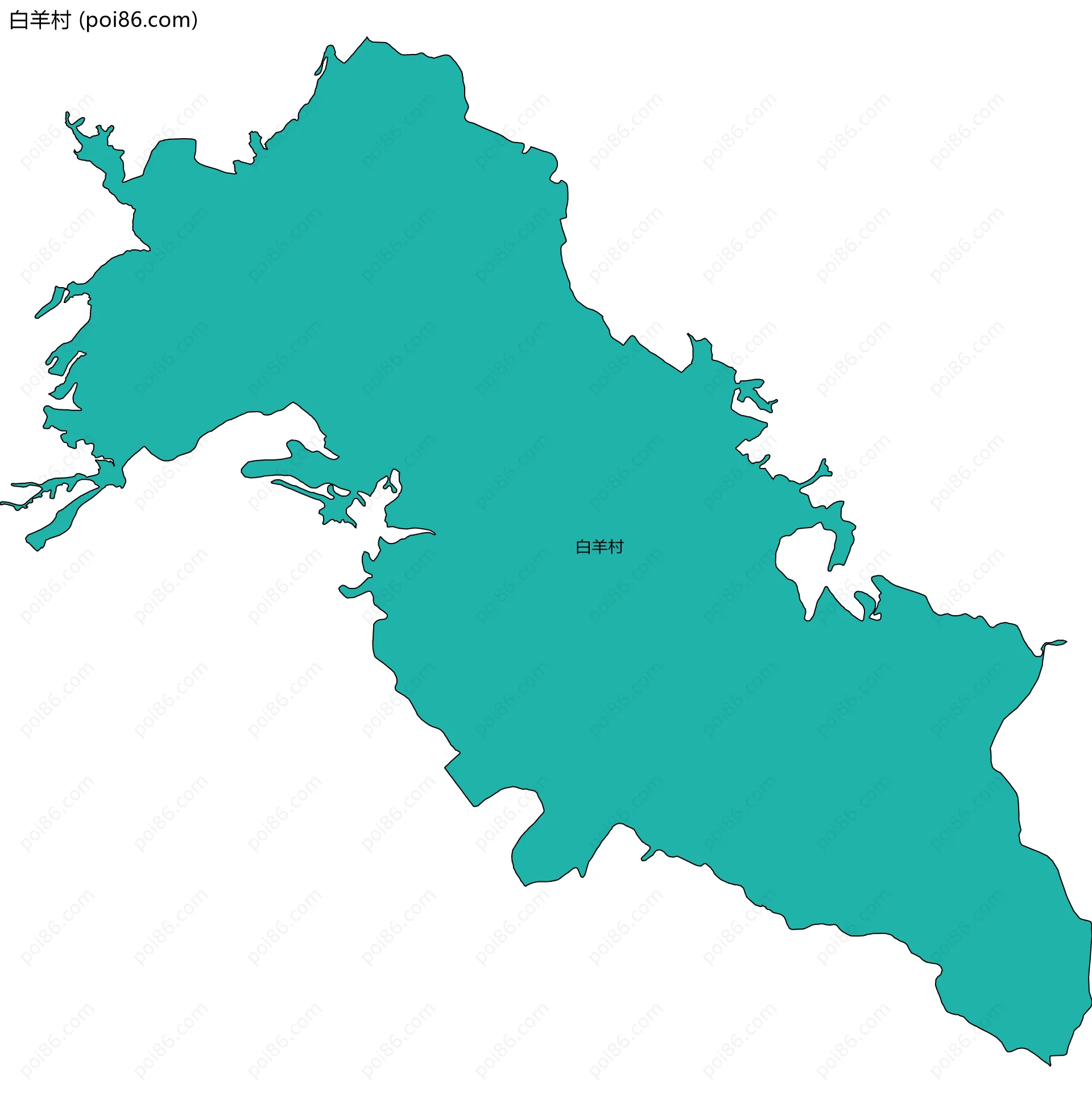 白羊村边界地图