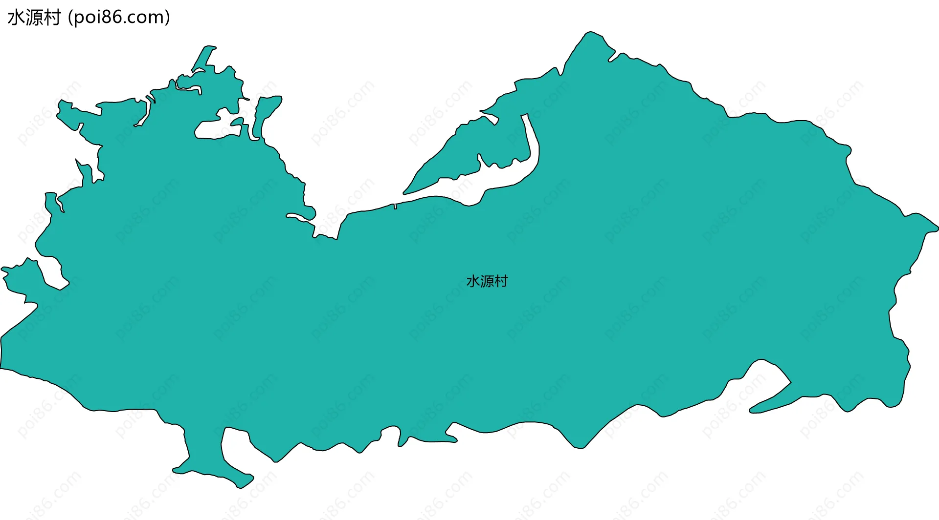 水源村边界地图