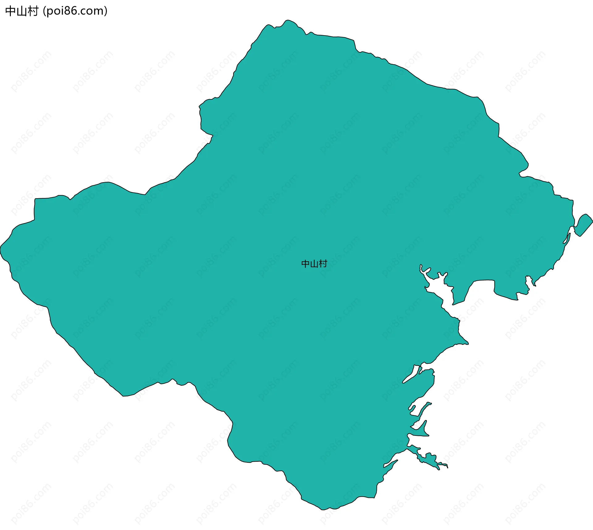 中山村边界地图