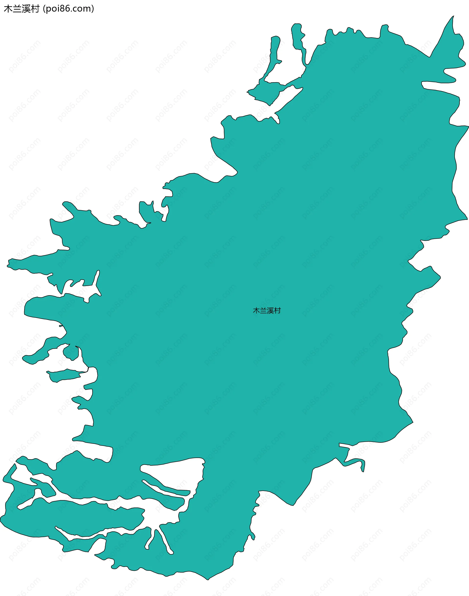 木兰溪村边界地图