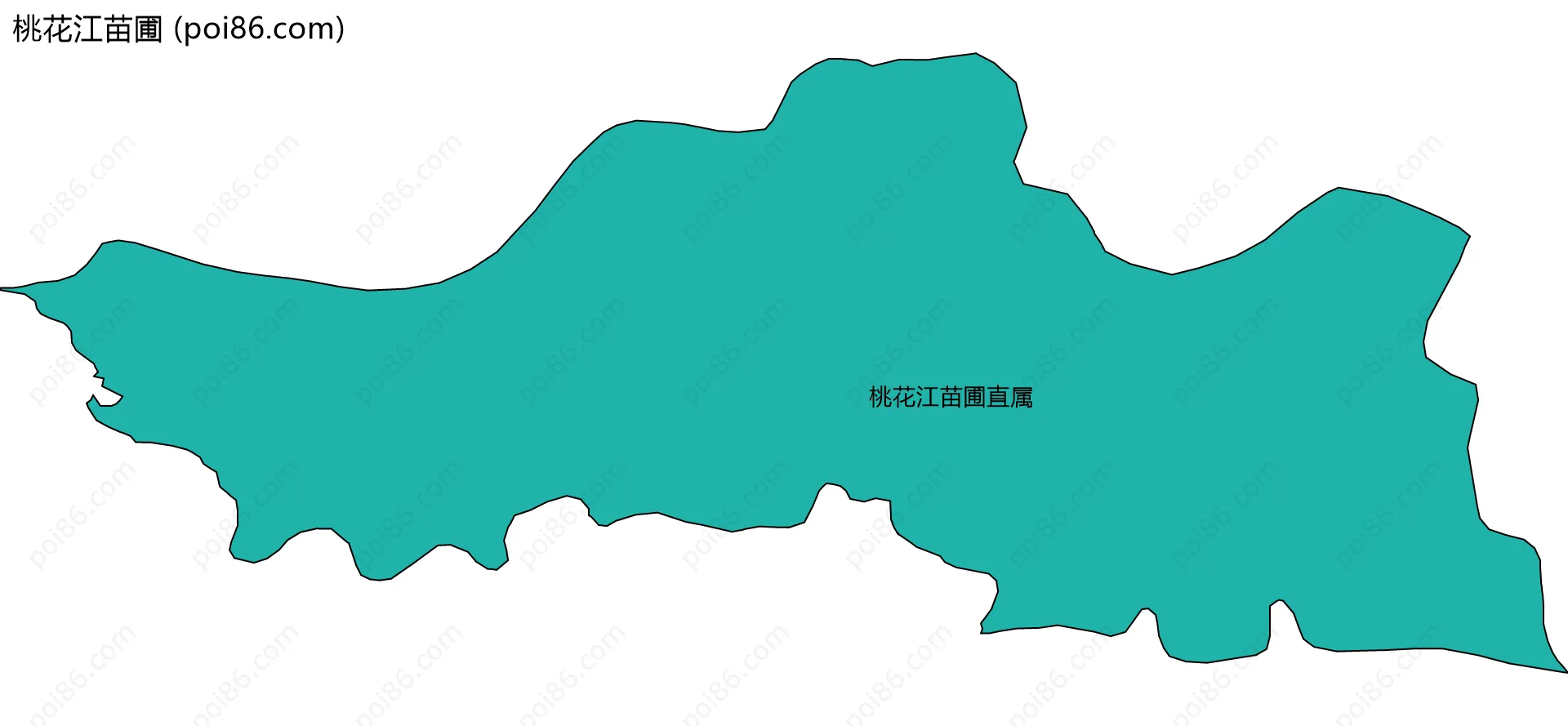 桃花江苗圃边界地图(五级行政区划)