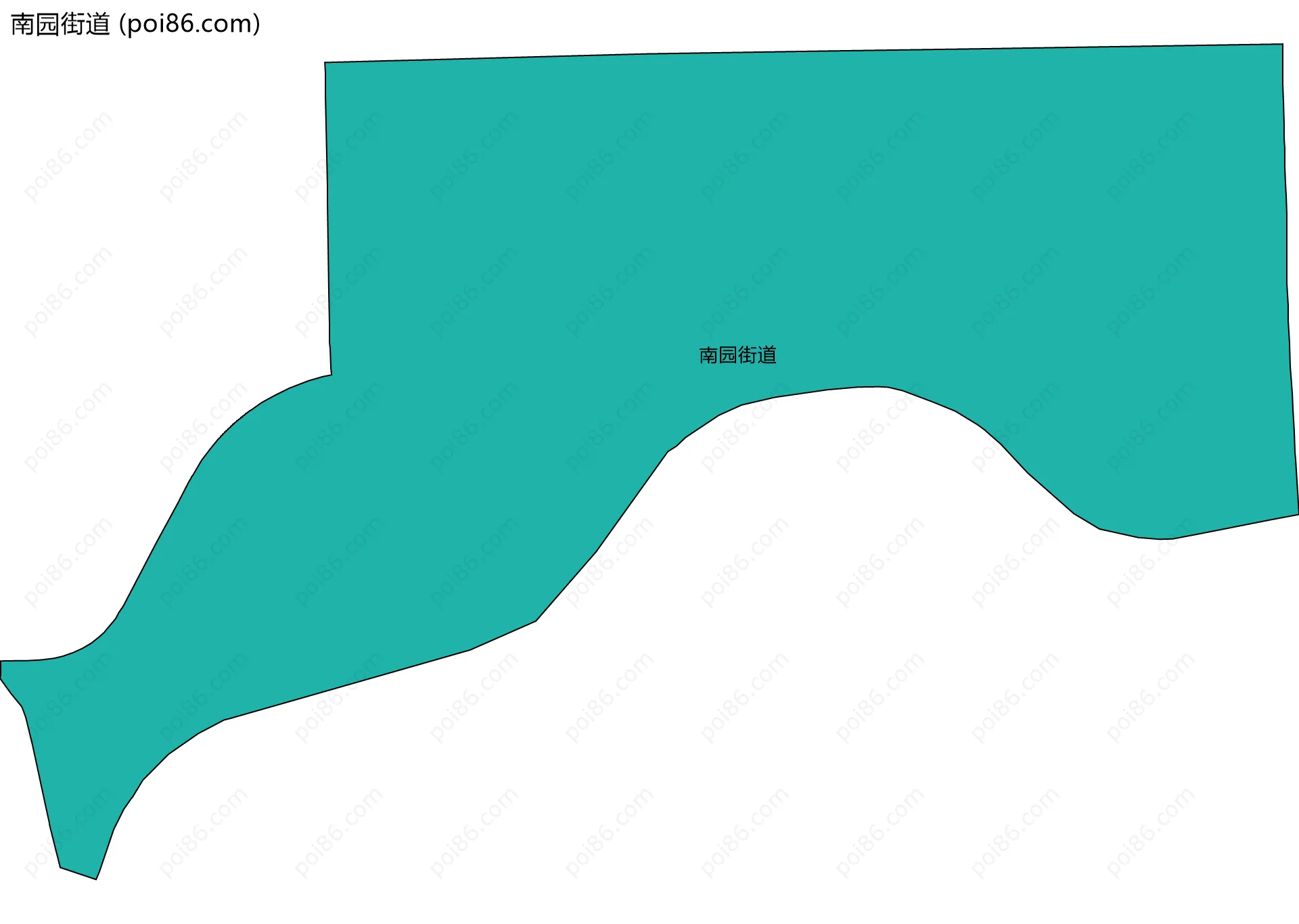 南园街道边界地图