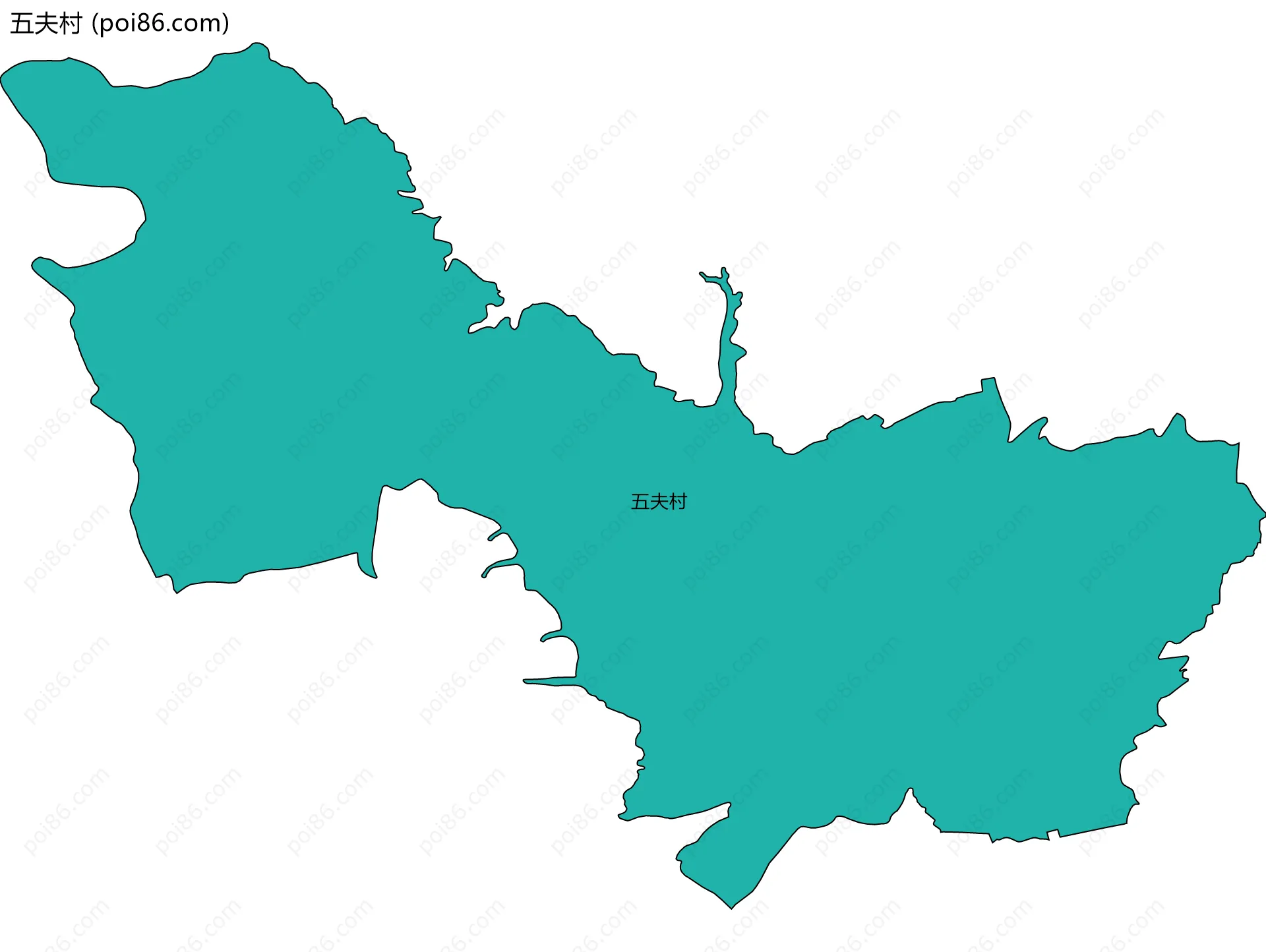 五夫村边界地图