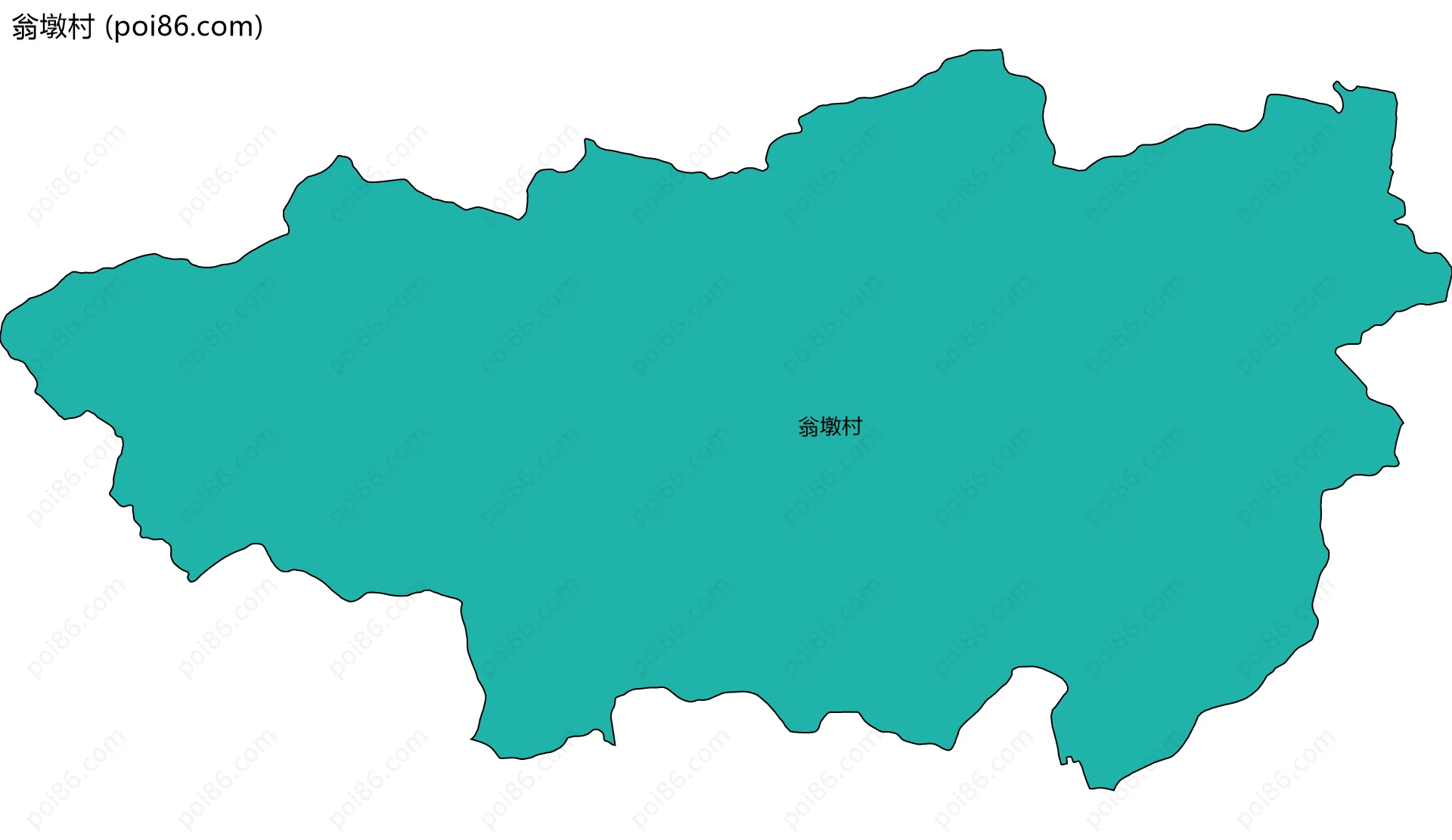 翁墩村边界地图