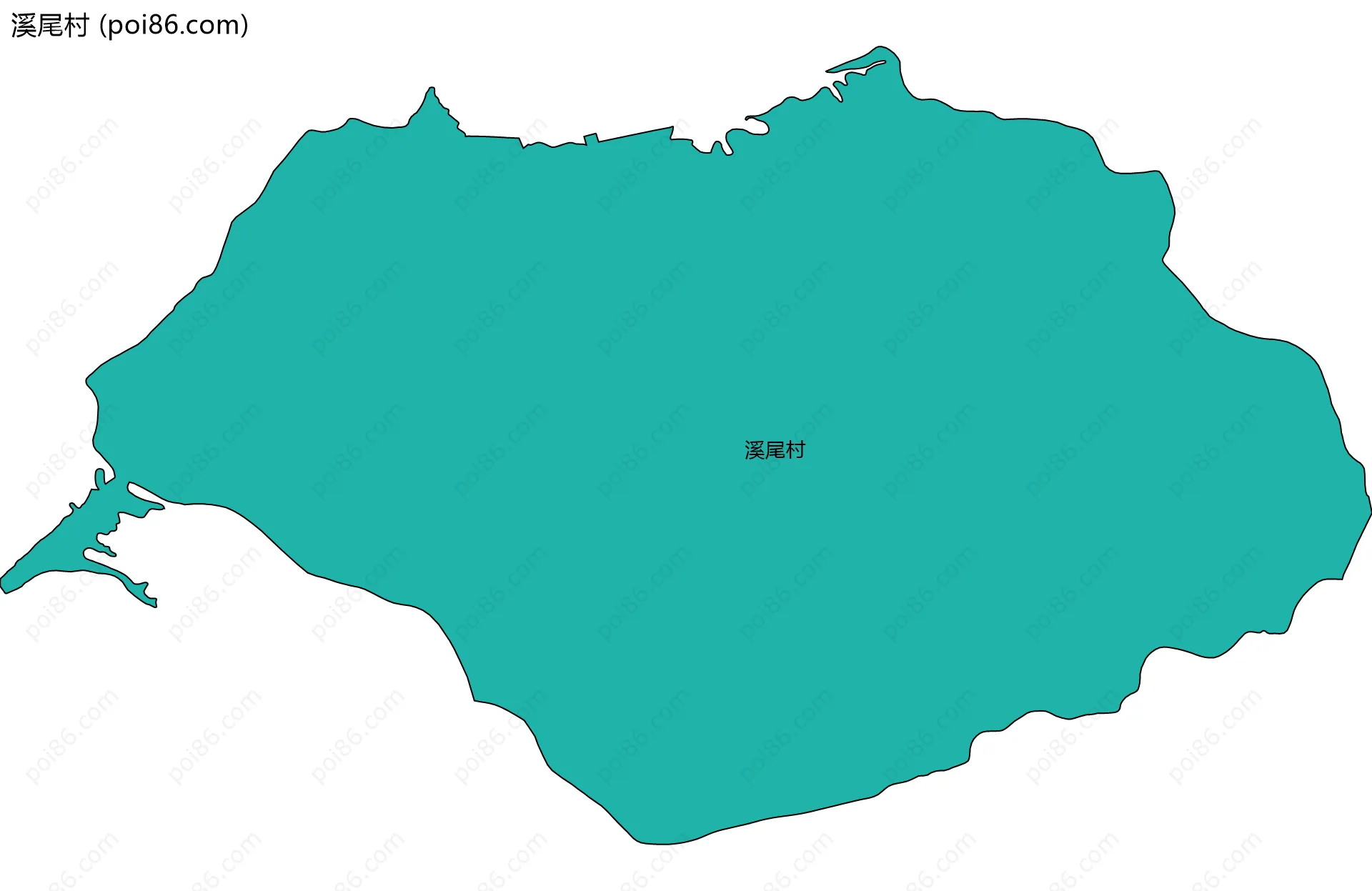 溪尾村边界地图