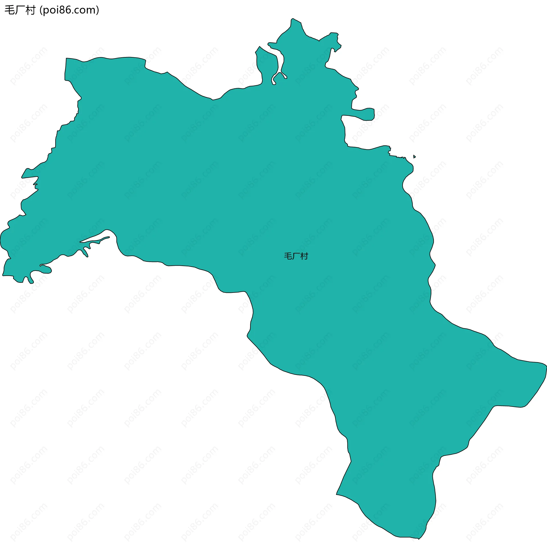 毛厂村边界地图