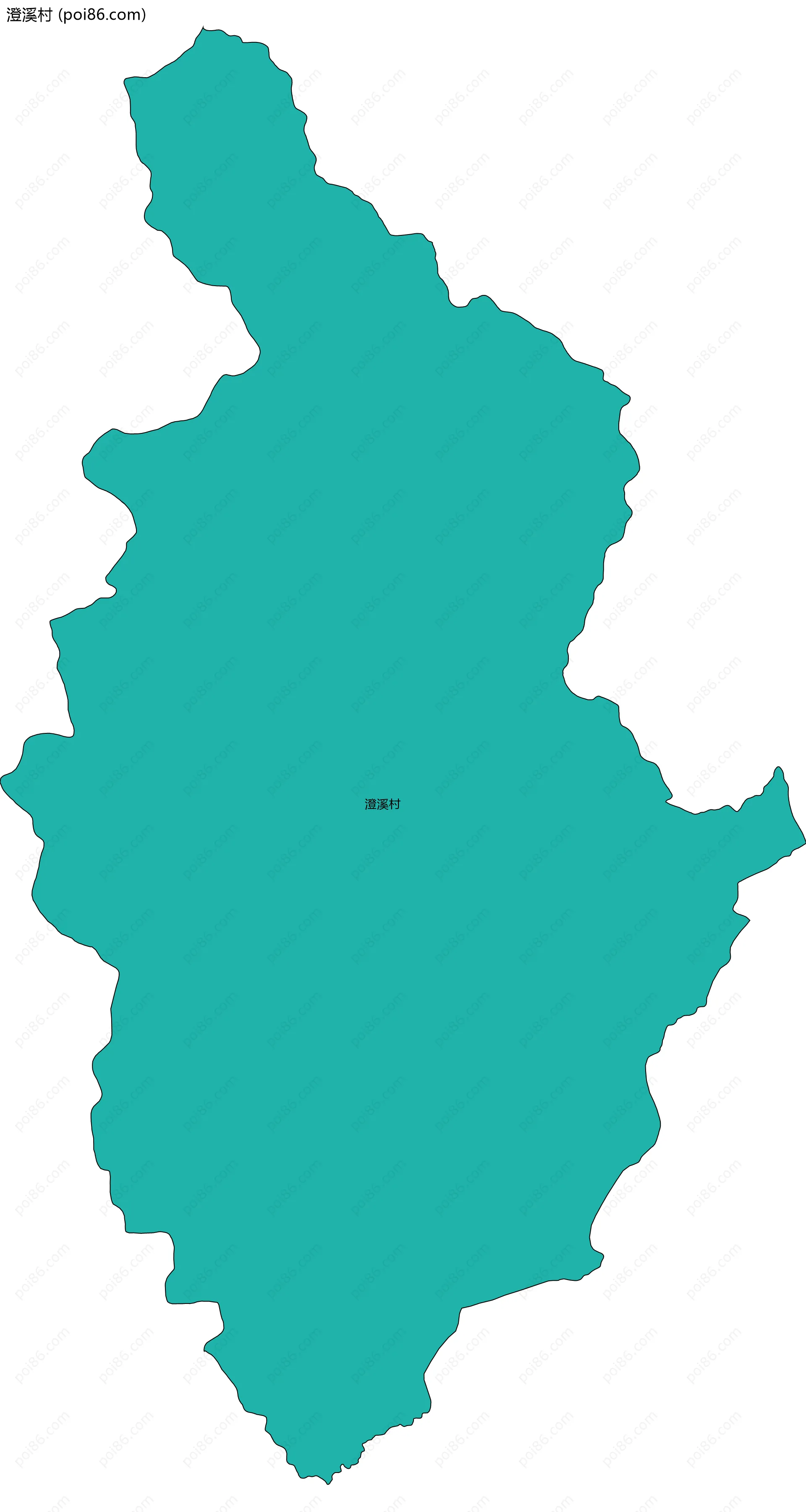 澄溪村边界地图