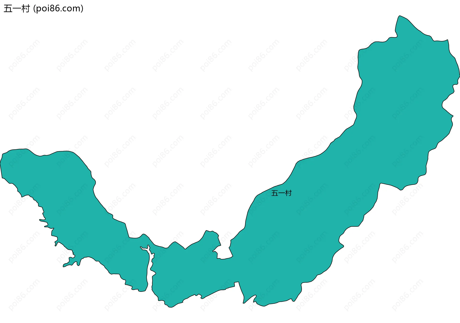 五一村边界地图