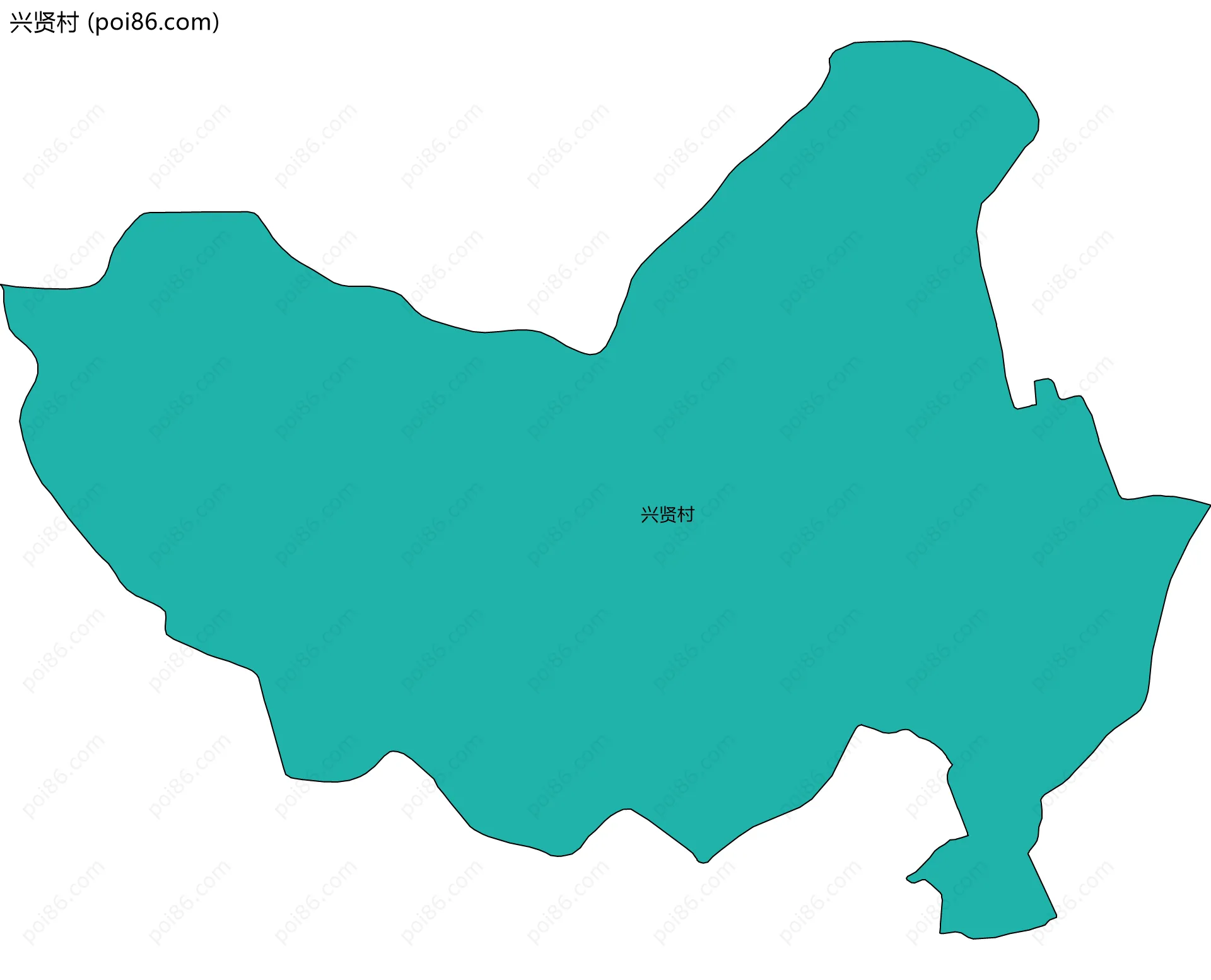 兴贤村边界地图