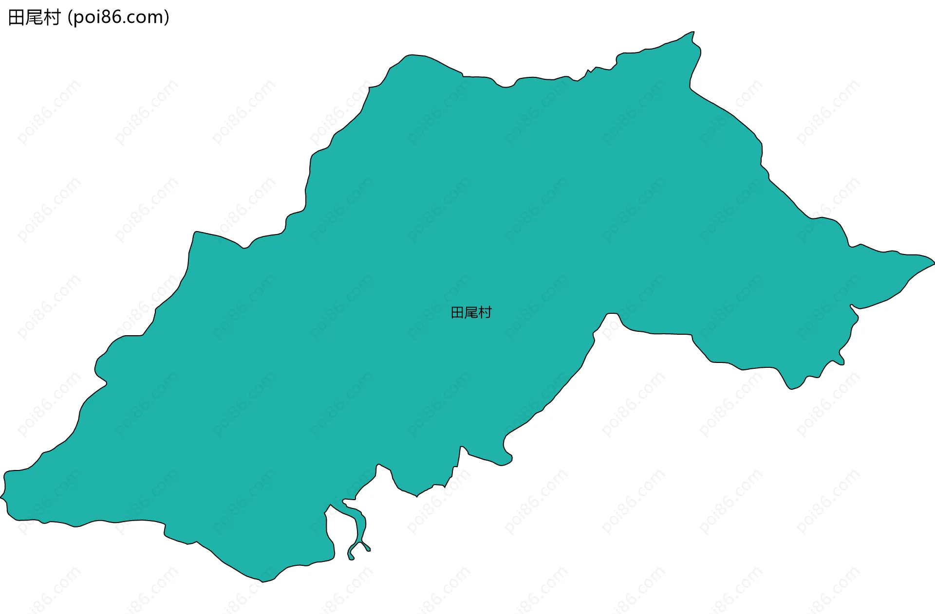 田尾村边界地图