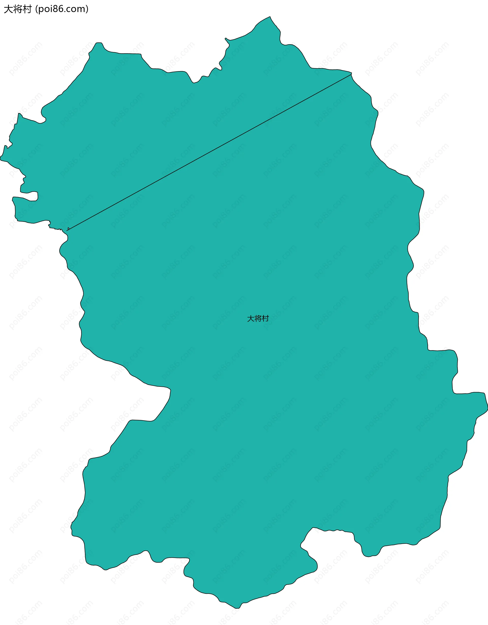 大将村边界地图