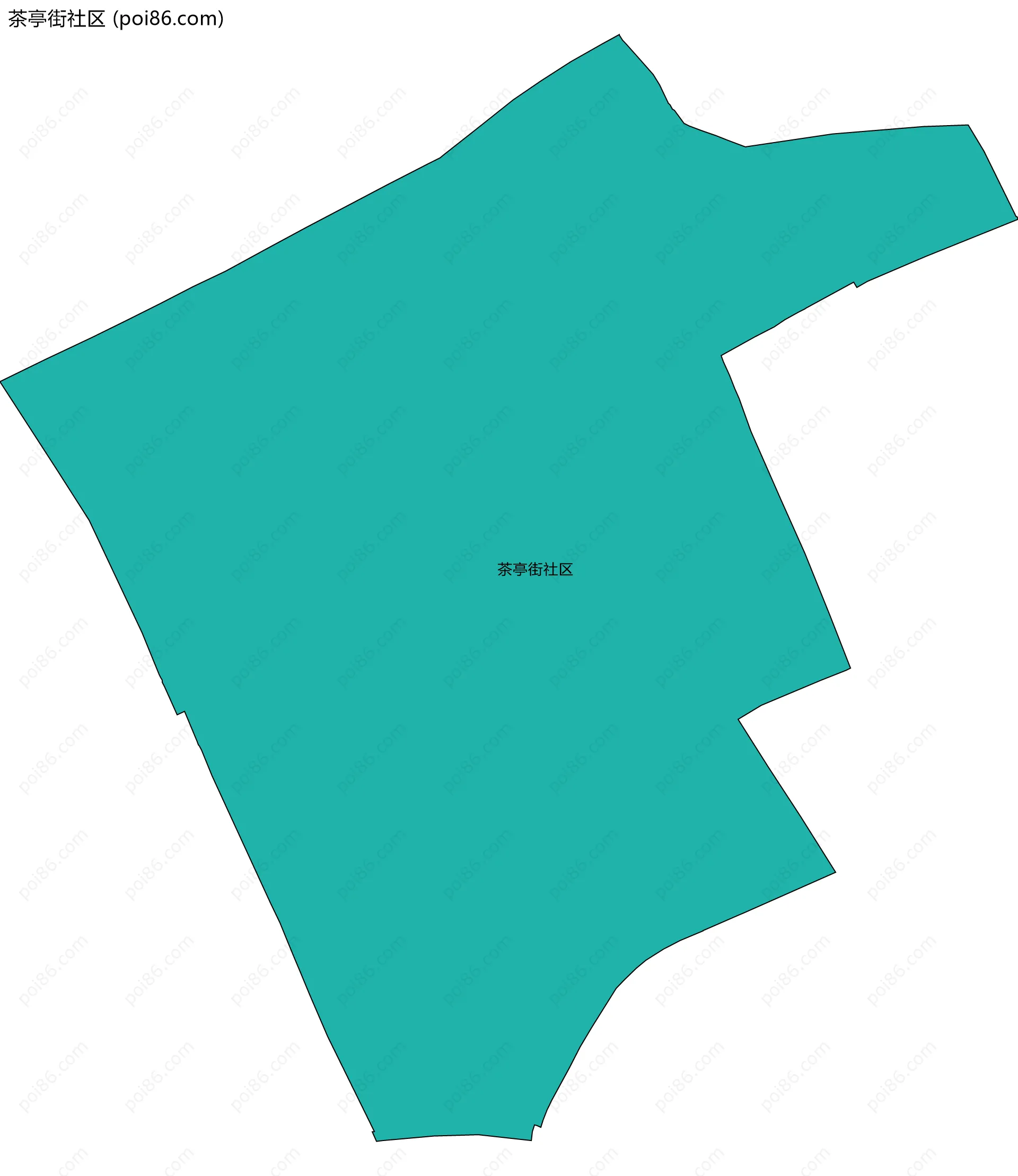 茶亭街社区边界地图