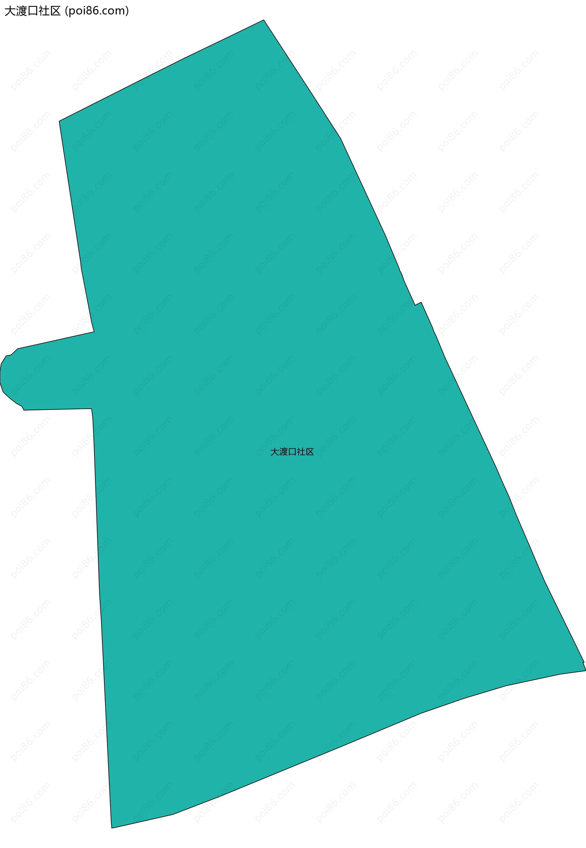 大渡口社区边界地图