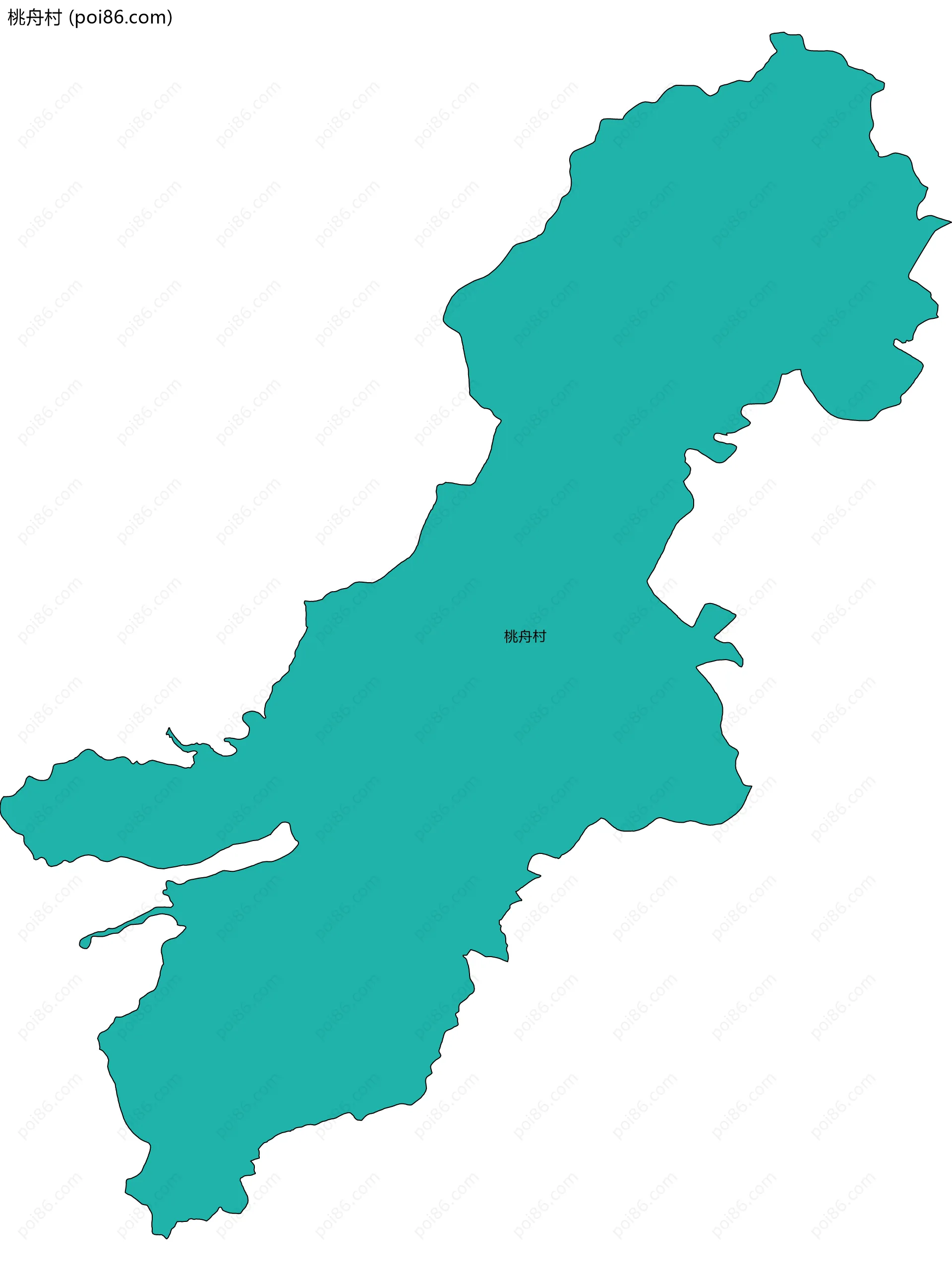 桃舟村边界地图