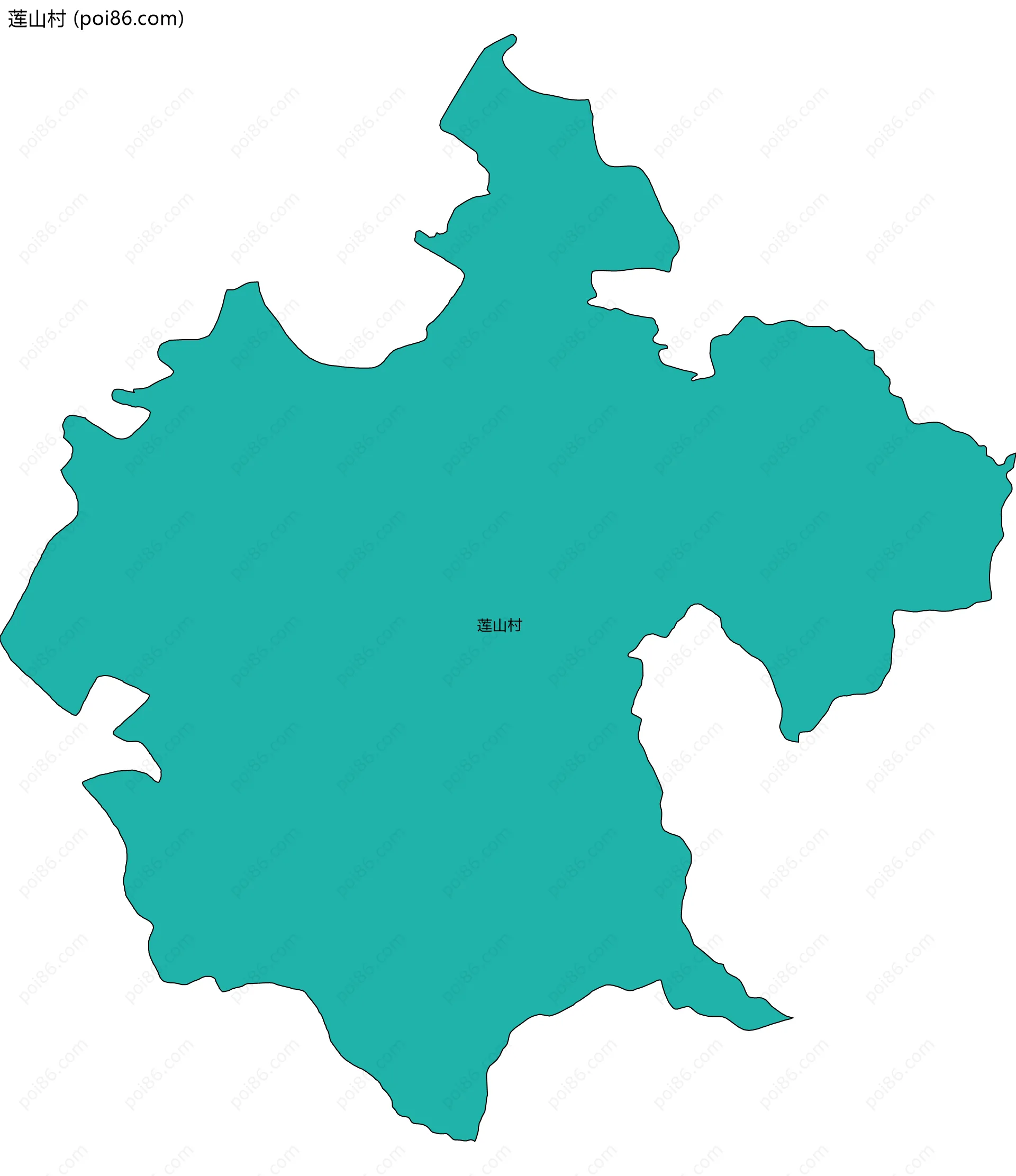 莲山村边界地图