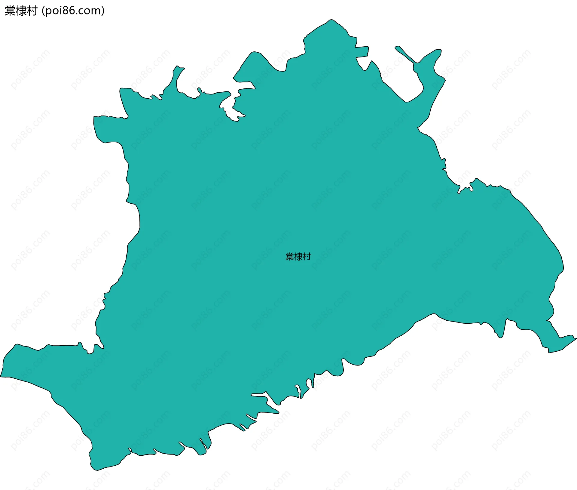 棠棣村边界地图