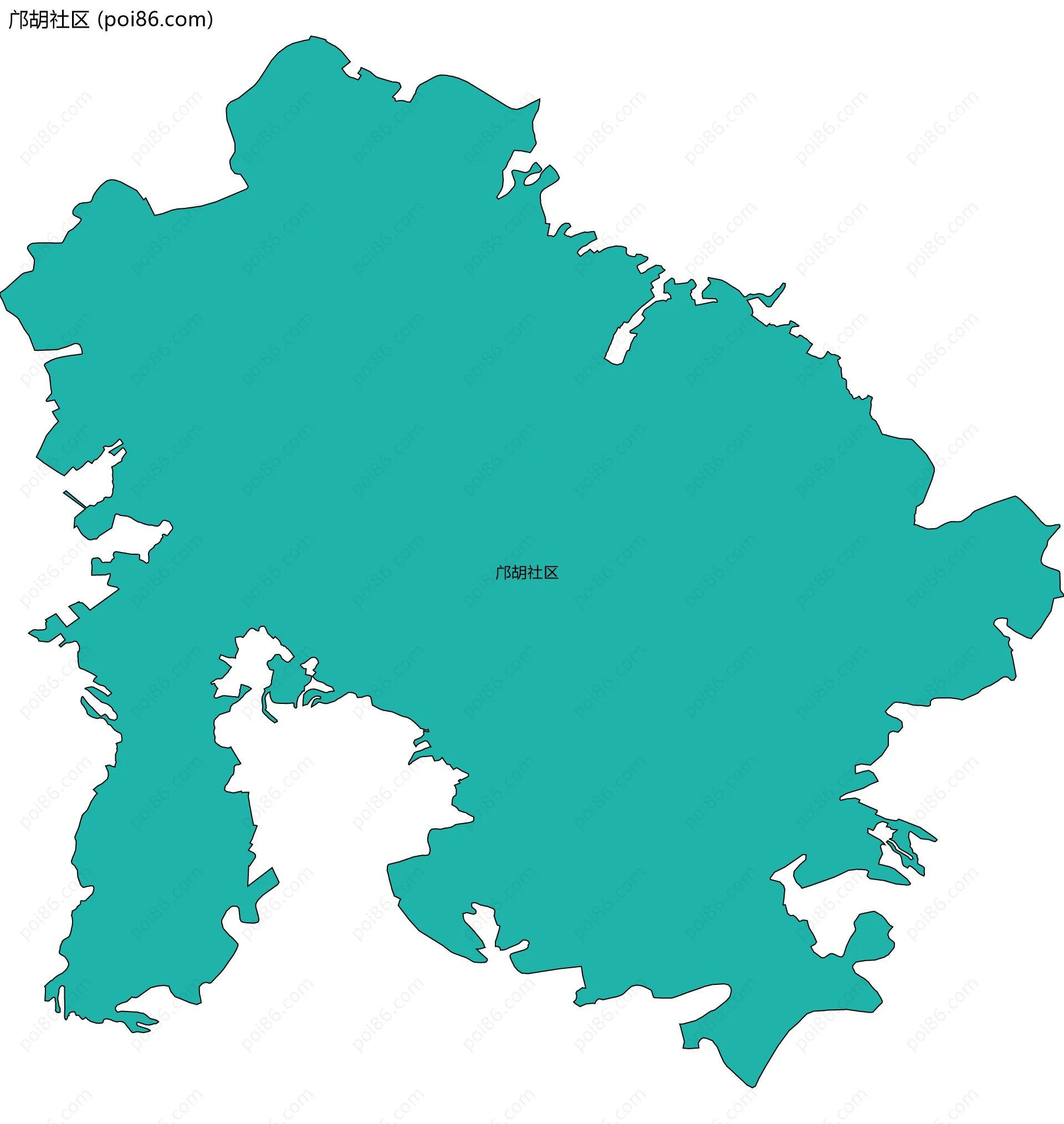 邝胡社区边界地图