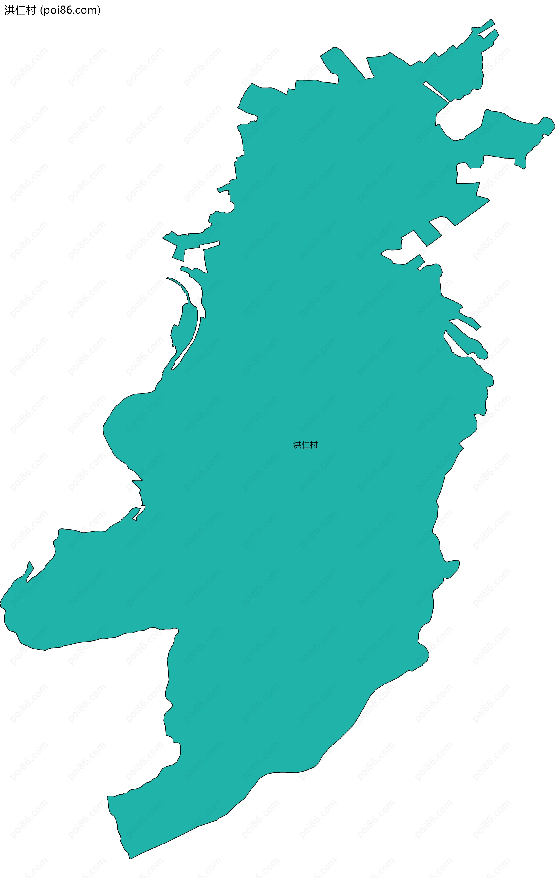 洪仁村边界地图