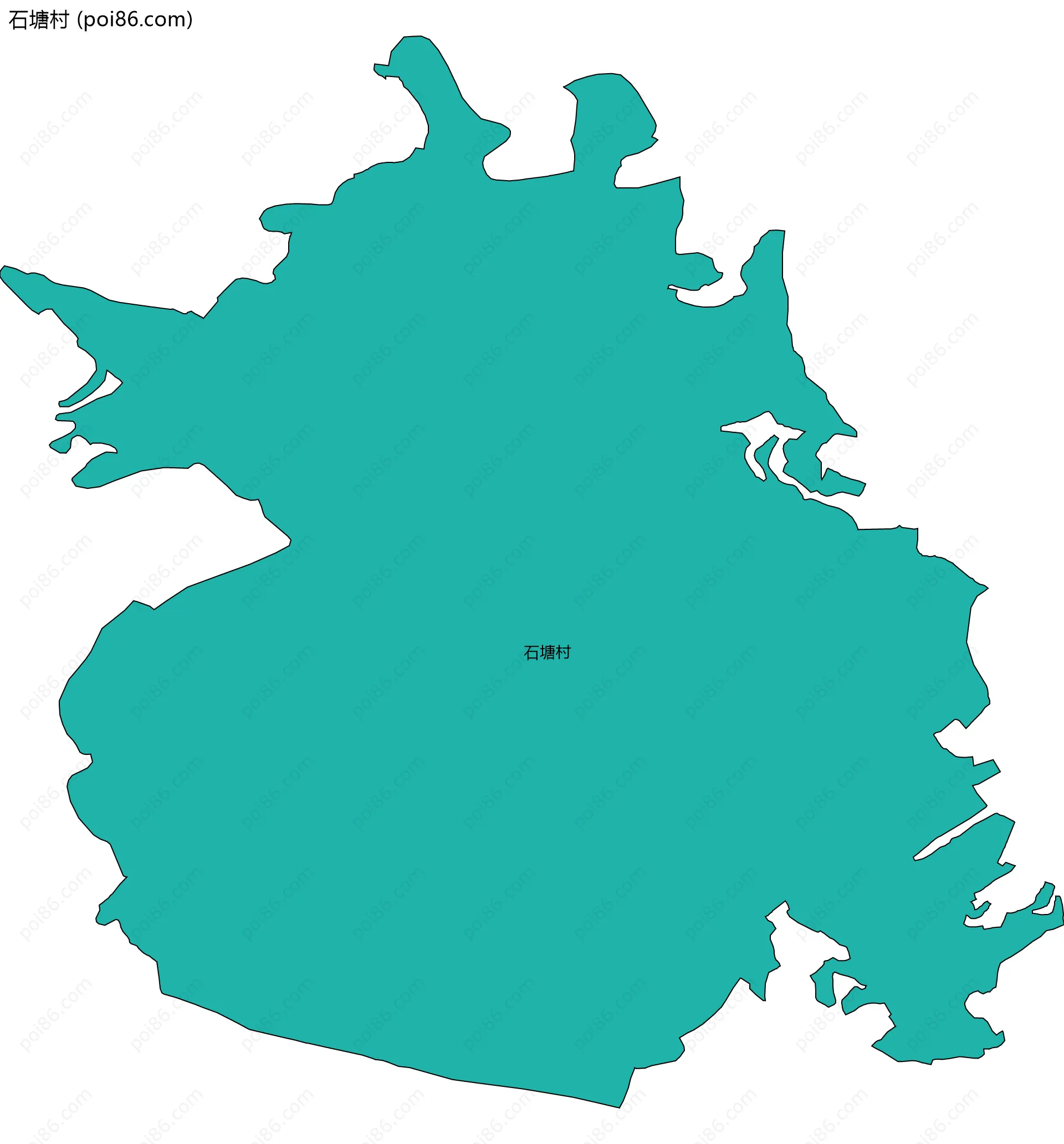 石塘村边界地图