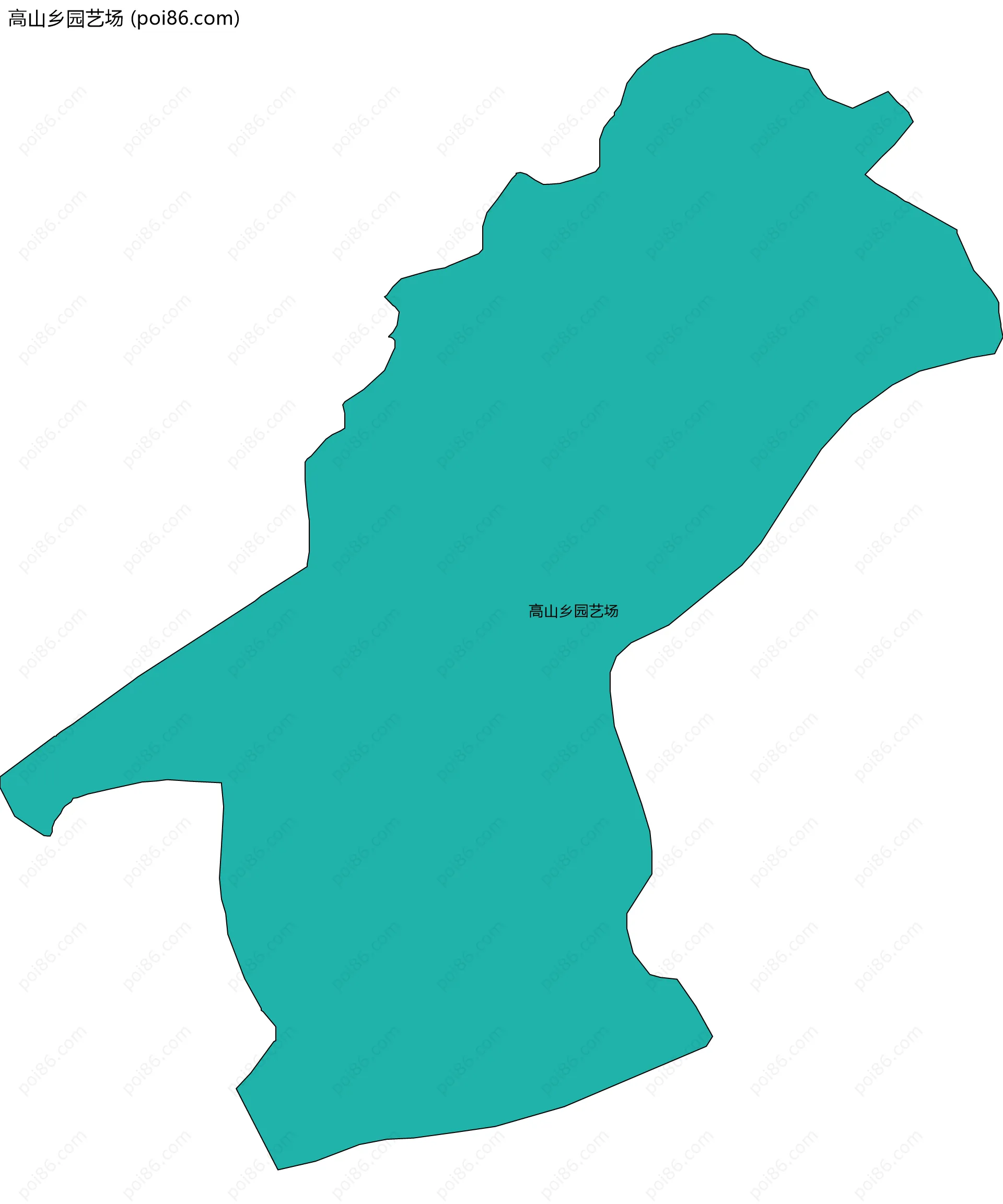 高山乡园艺场边界地图