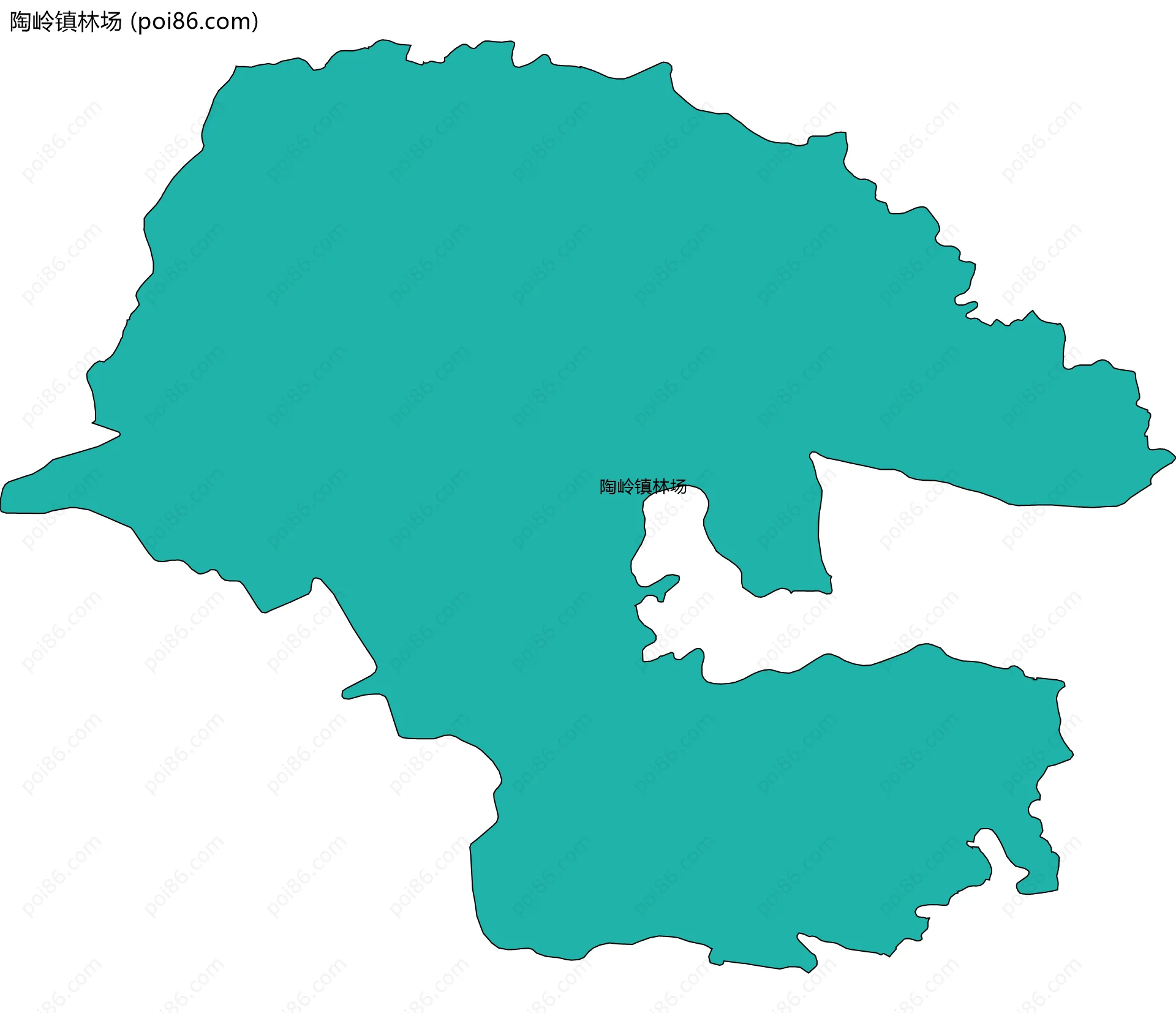 陶岭镇林场边界地图