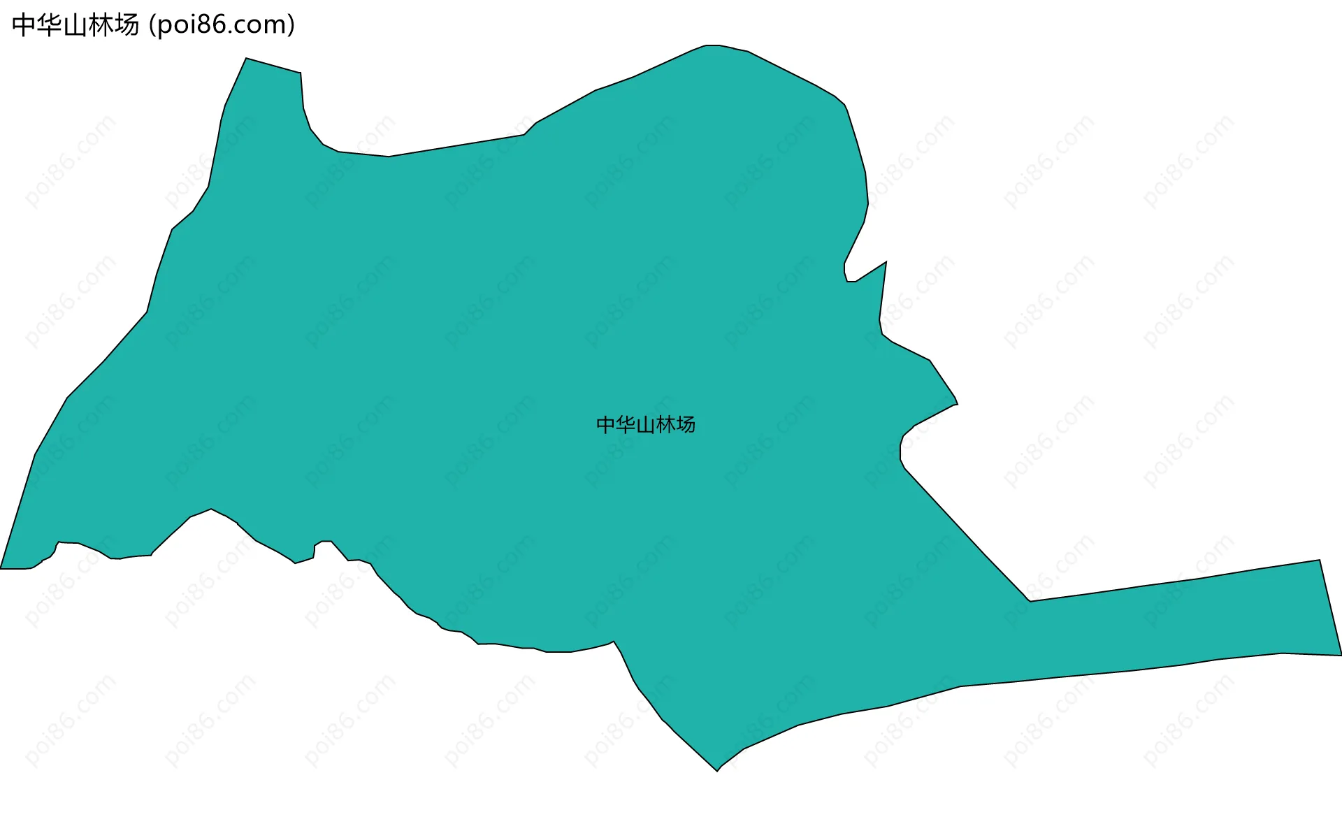 中华山林场边界地图