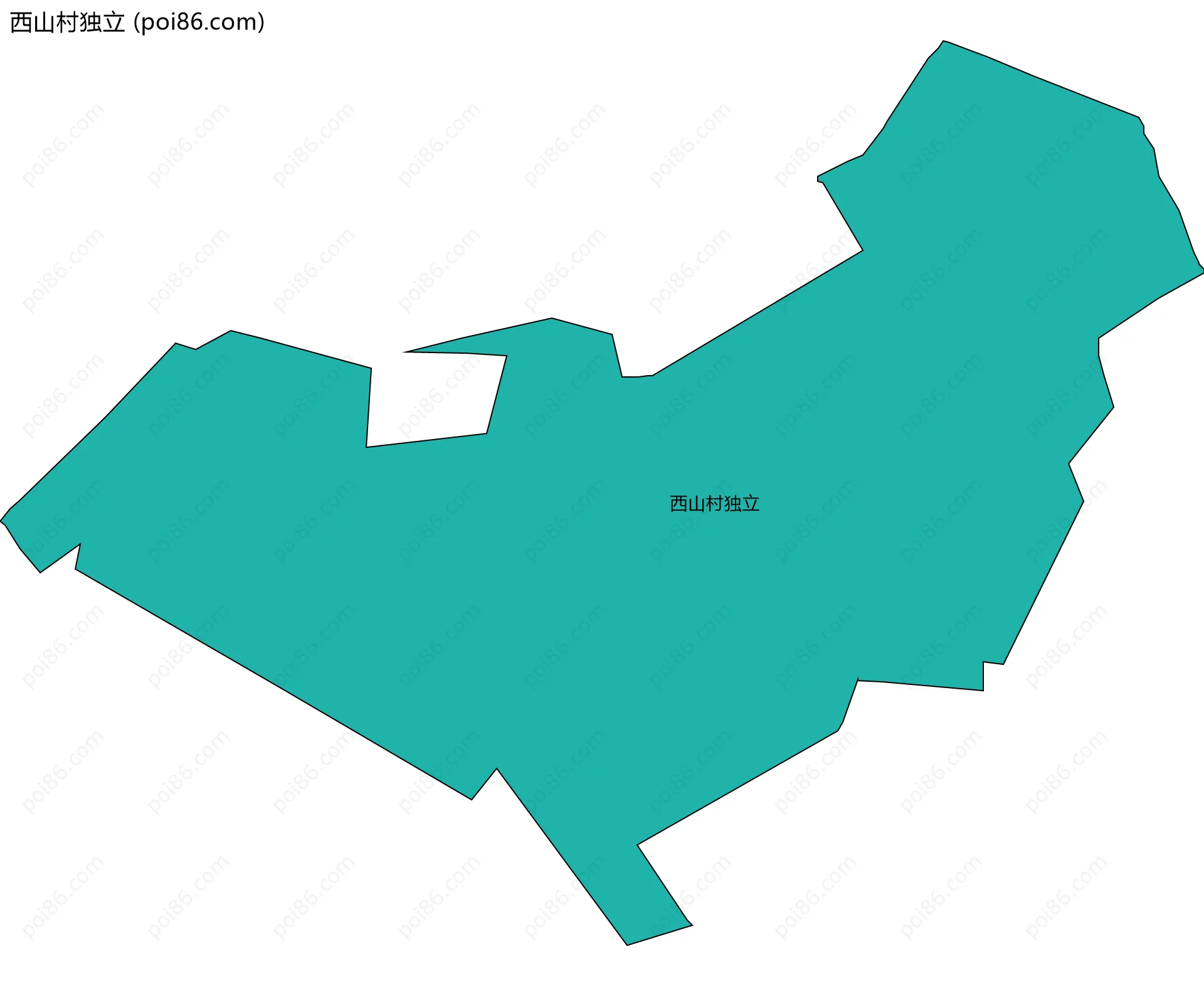 西山村独立边界地图