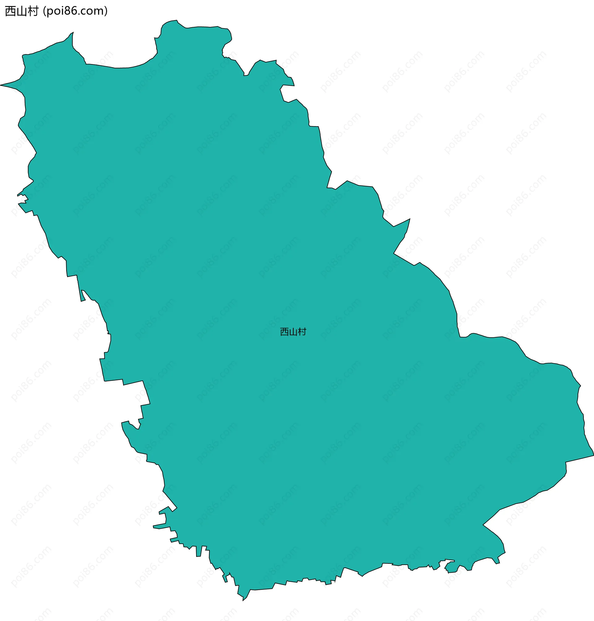 西山村边界地图