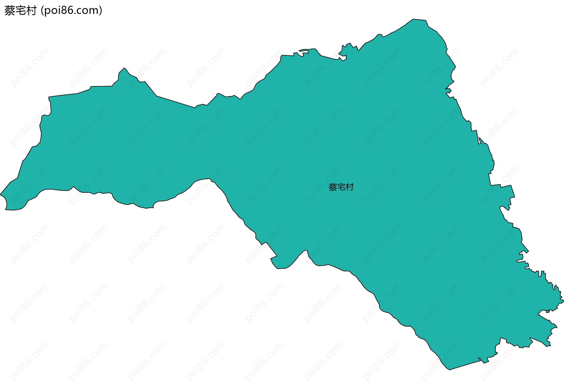 蔡宅村边界地图