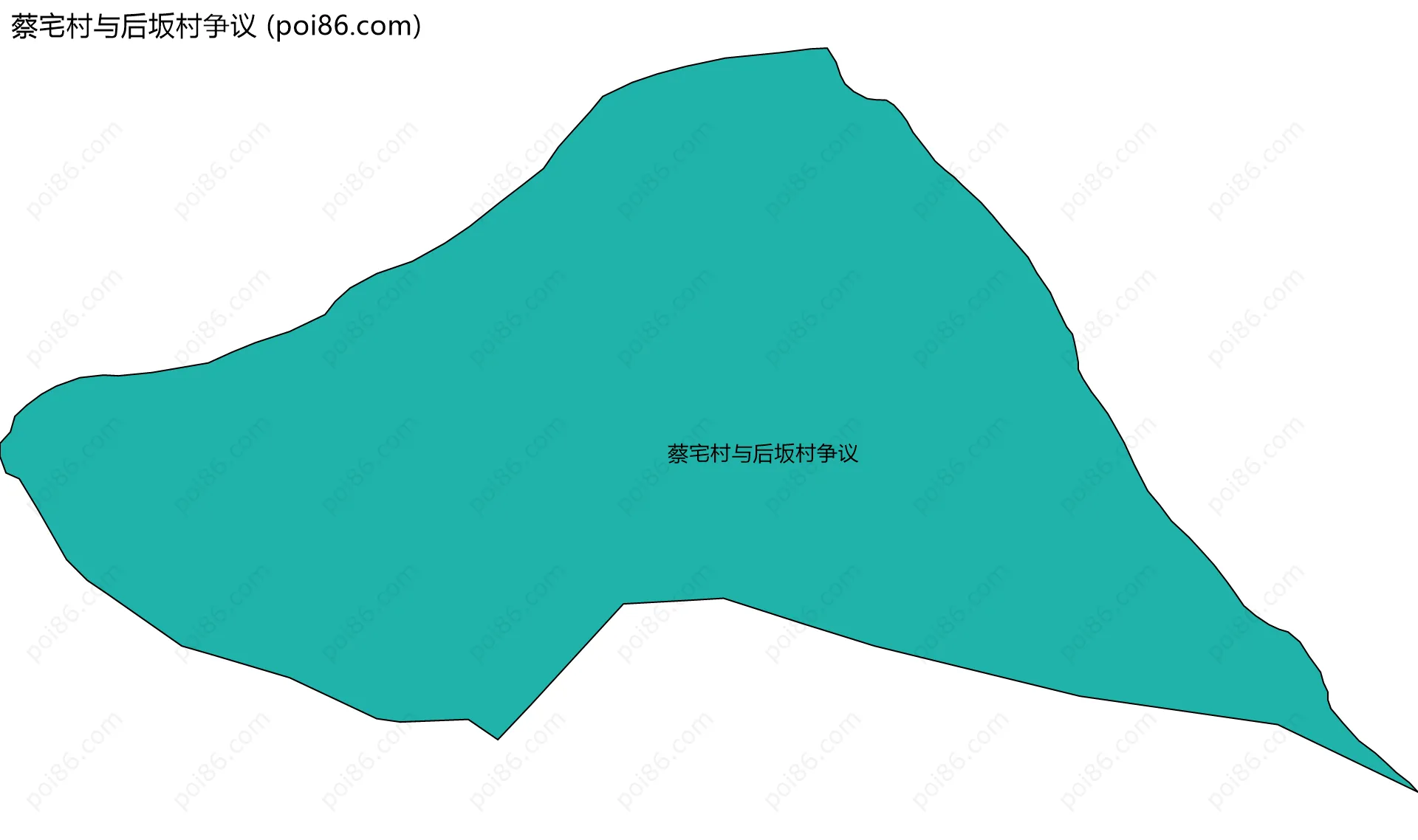 蔡宅村与后坂村争议边界地图