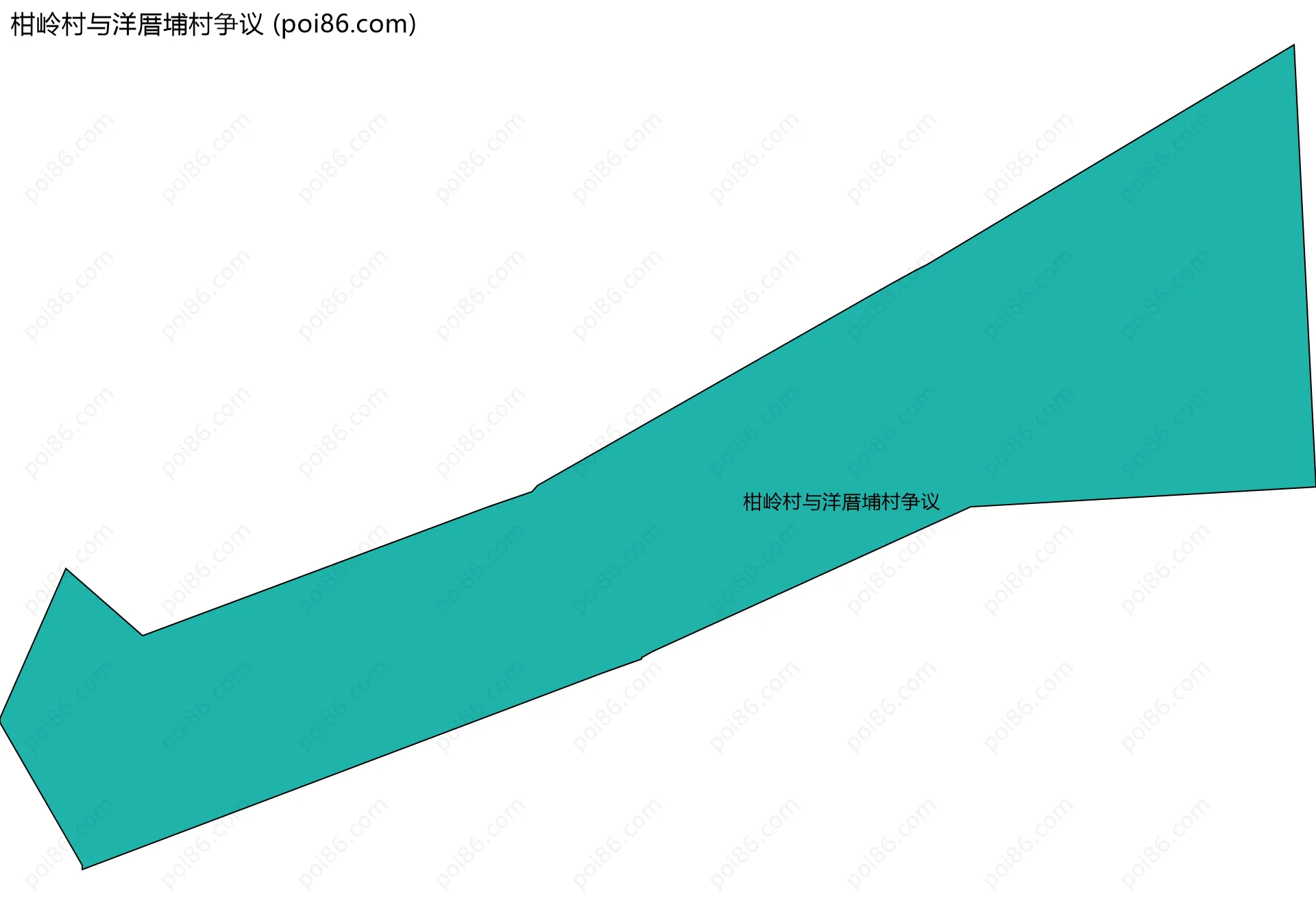 柑岭村与洋厝埔村争议边界地图