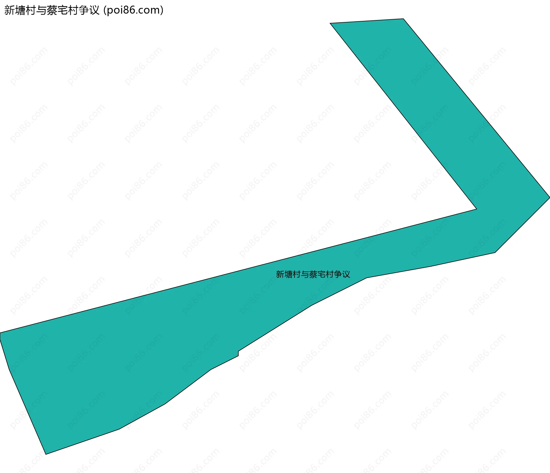 新塘村与蔡宅村争议边界地图