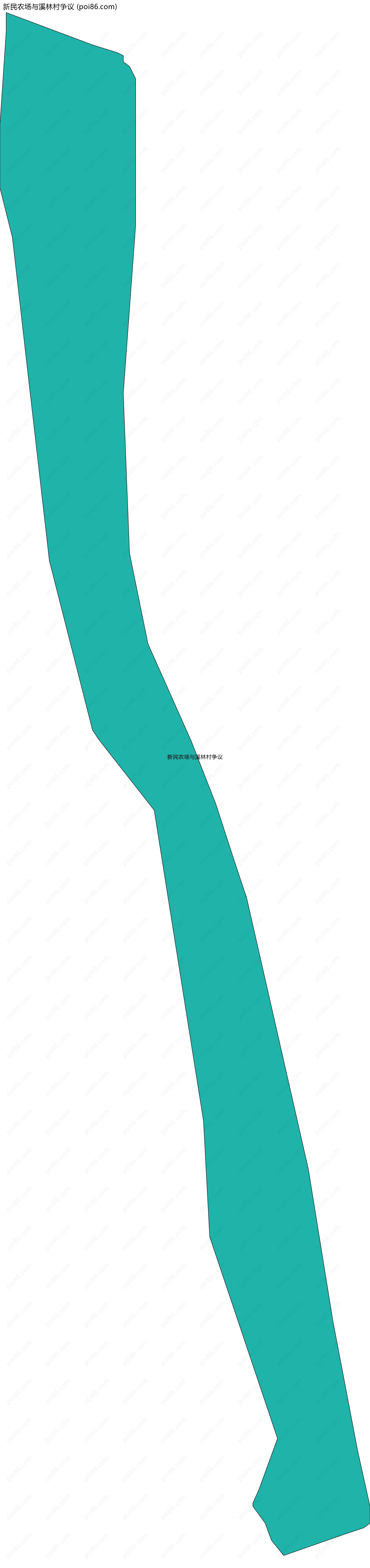 新民农场与溪林村争议边界地图