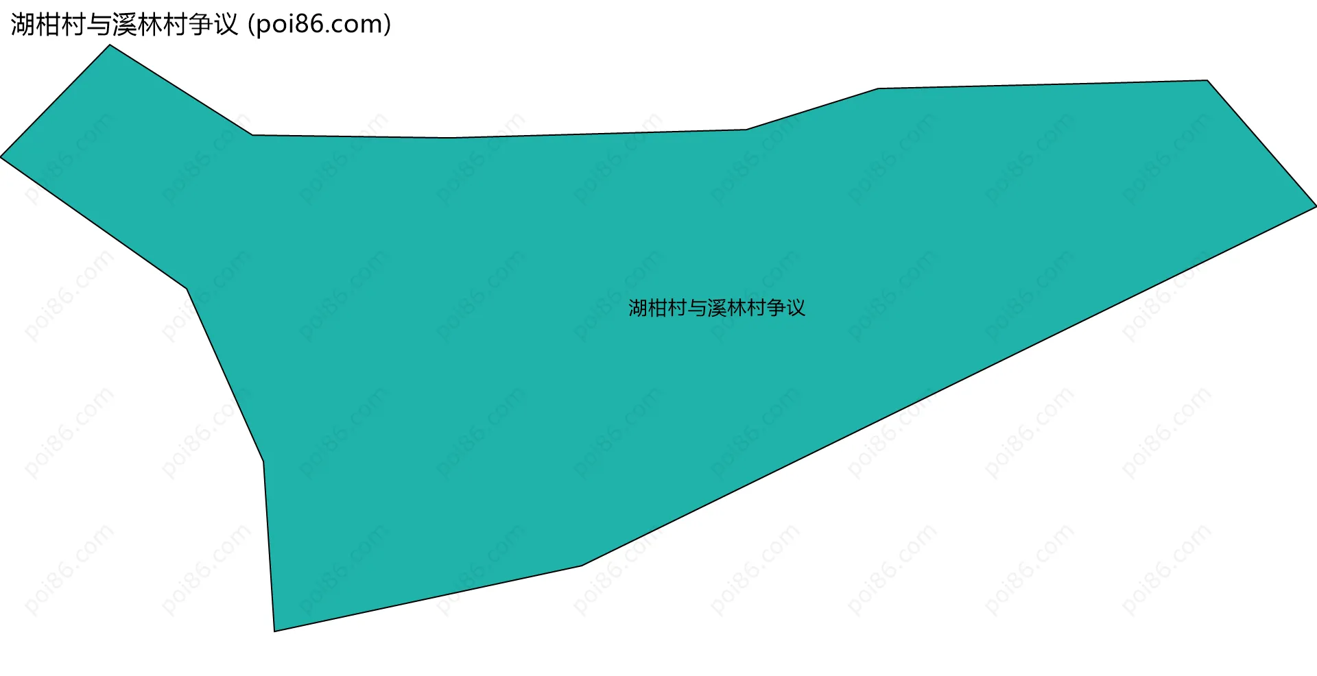 湖柑村与溪林村争议边界地图