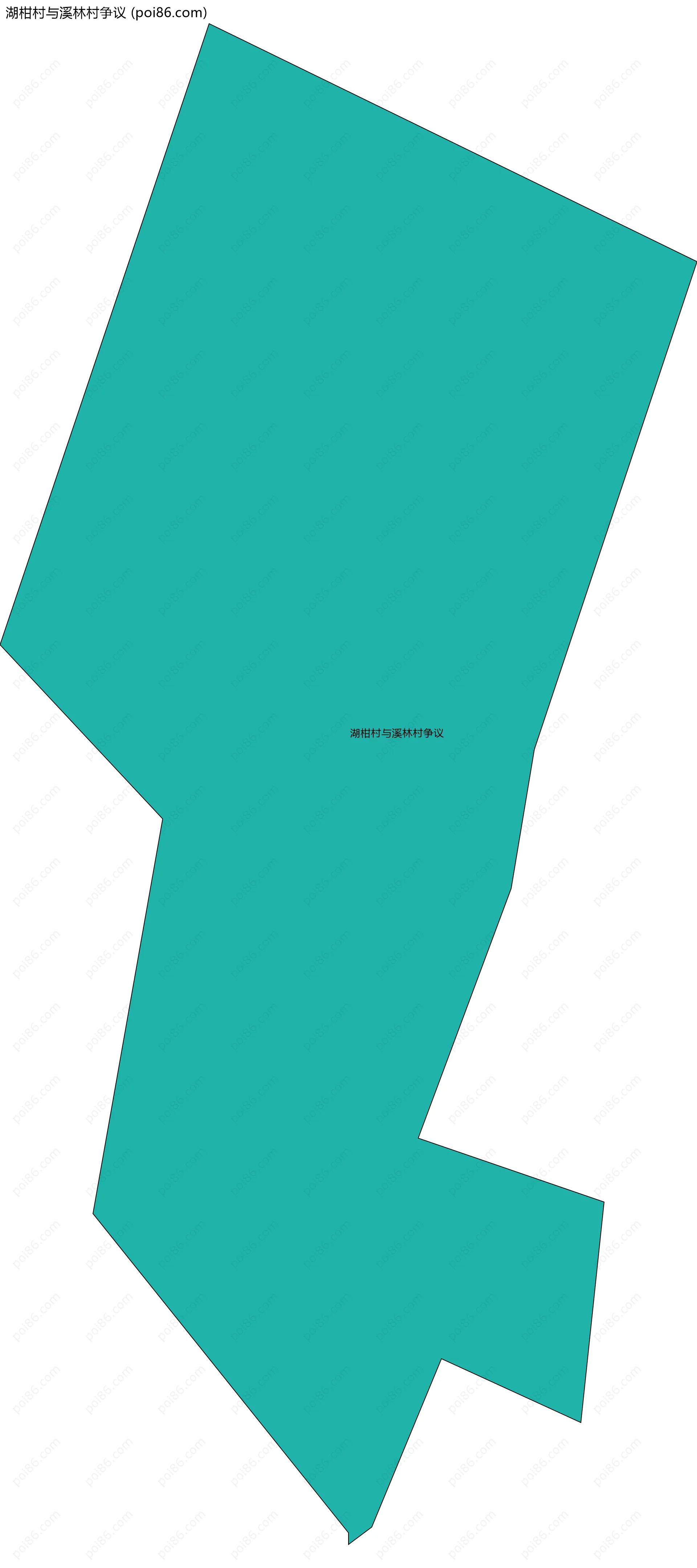 湖柑村与溪林村争议边界地图