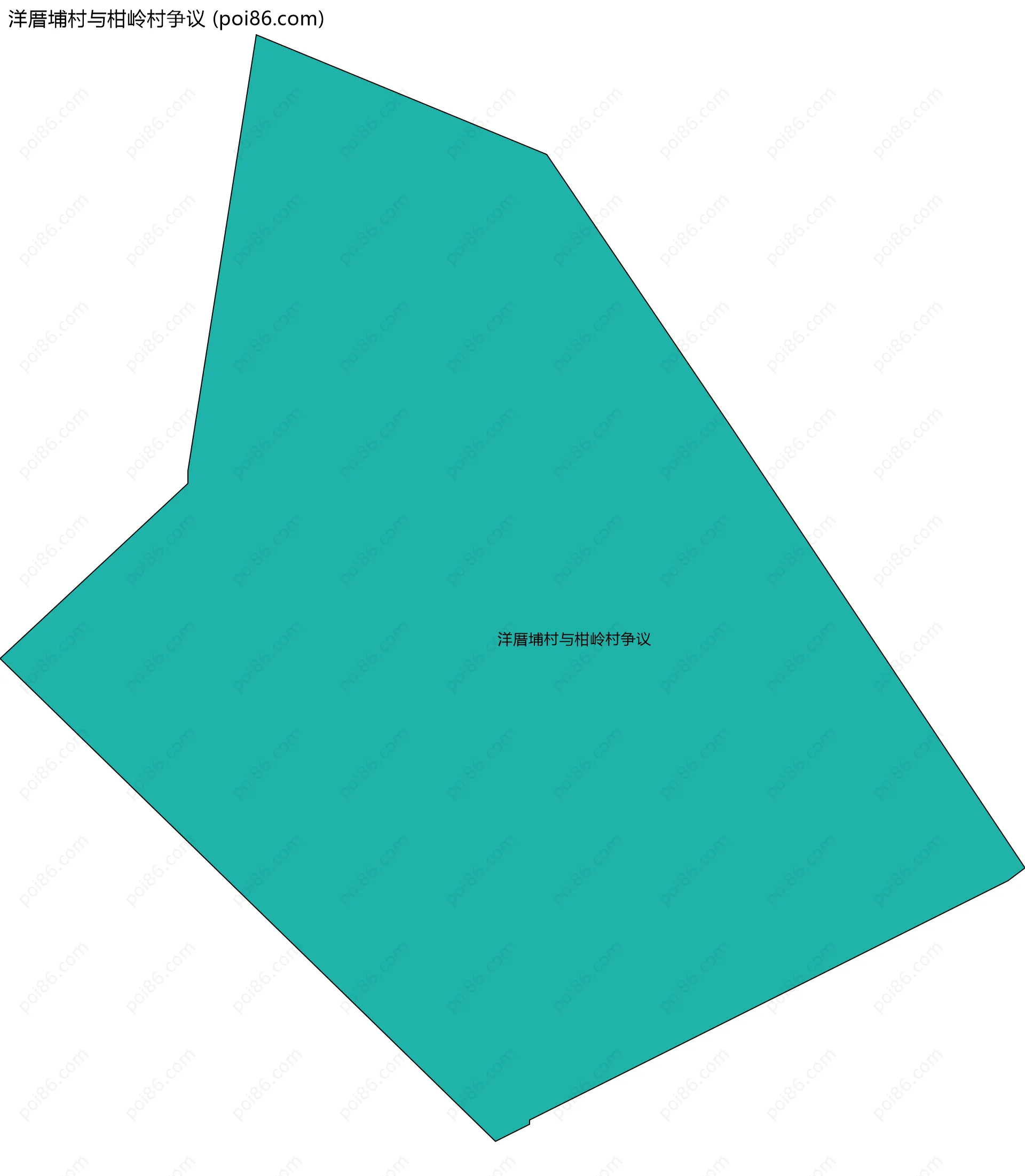 洋厝埔村与柑岭村争议边界地图