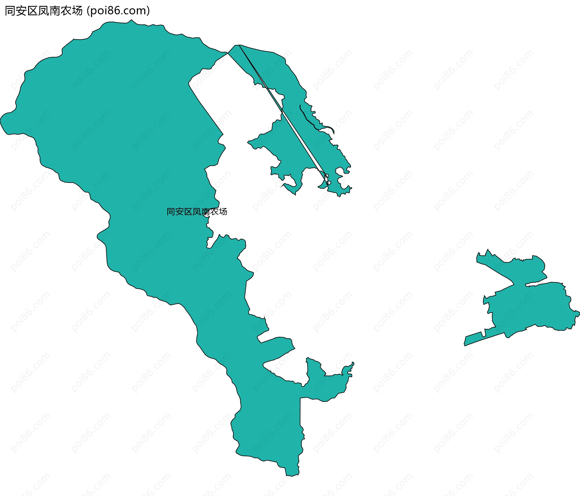 同安区凤南农场边界地图