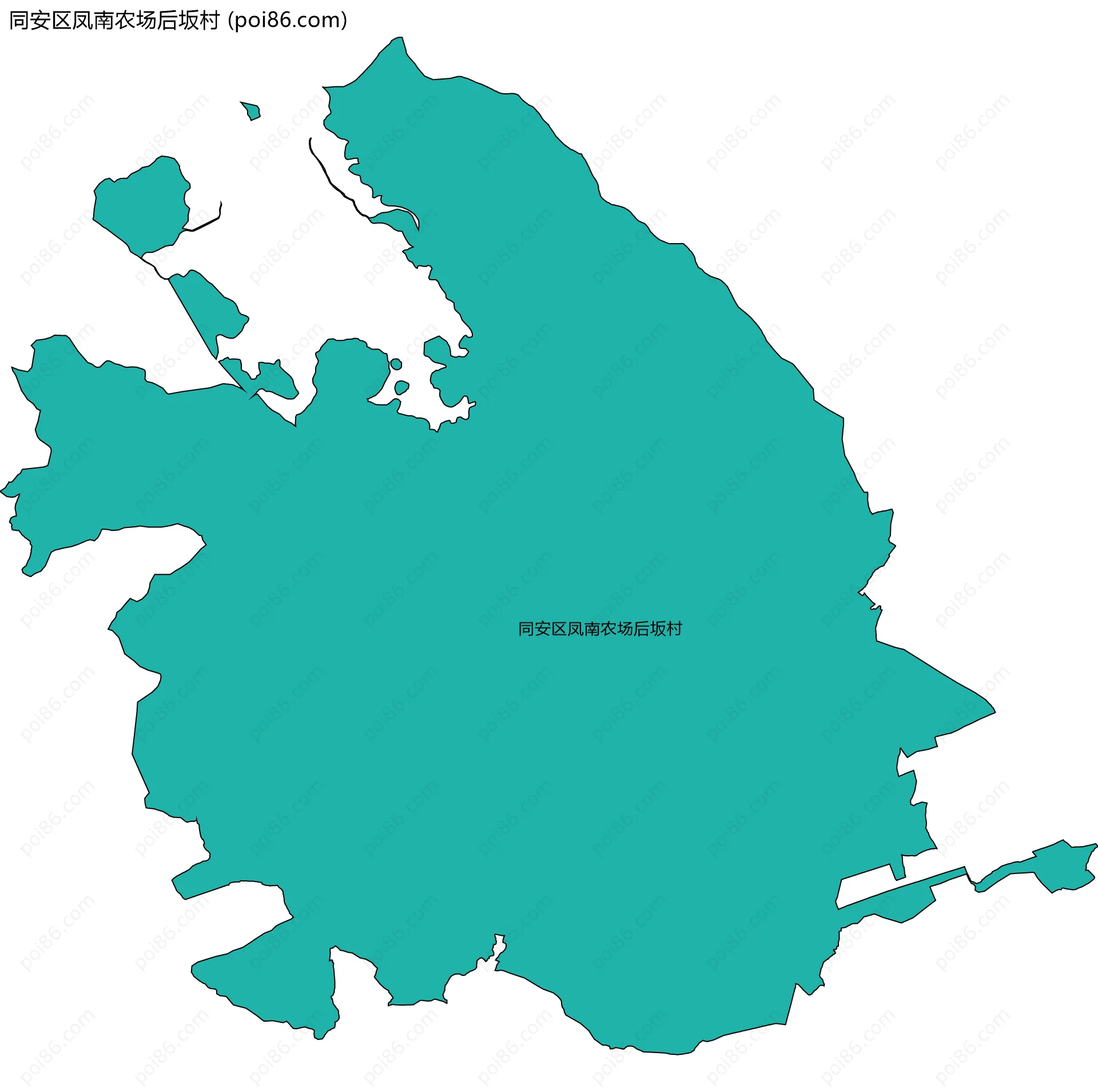 同安区凤南农场后坂村边界地图