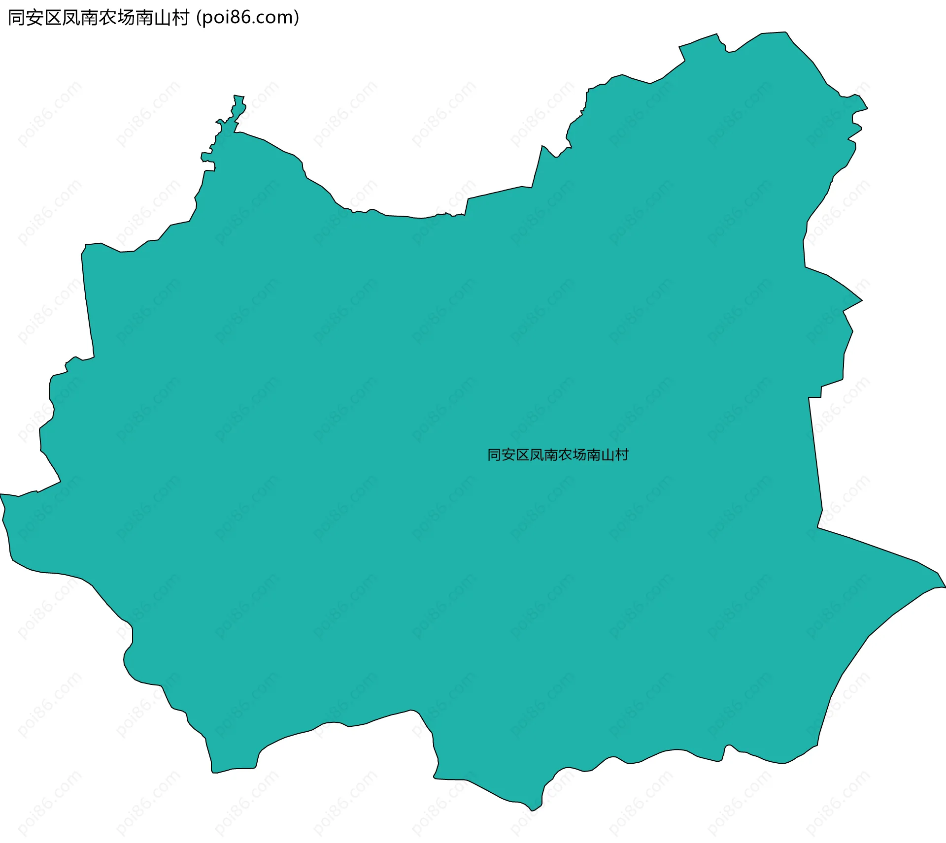 同安区凤南农场南山村边界地图