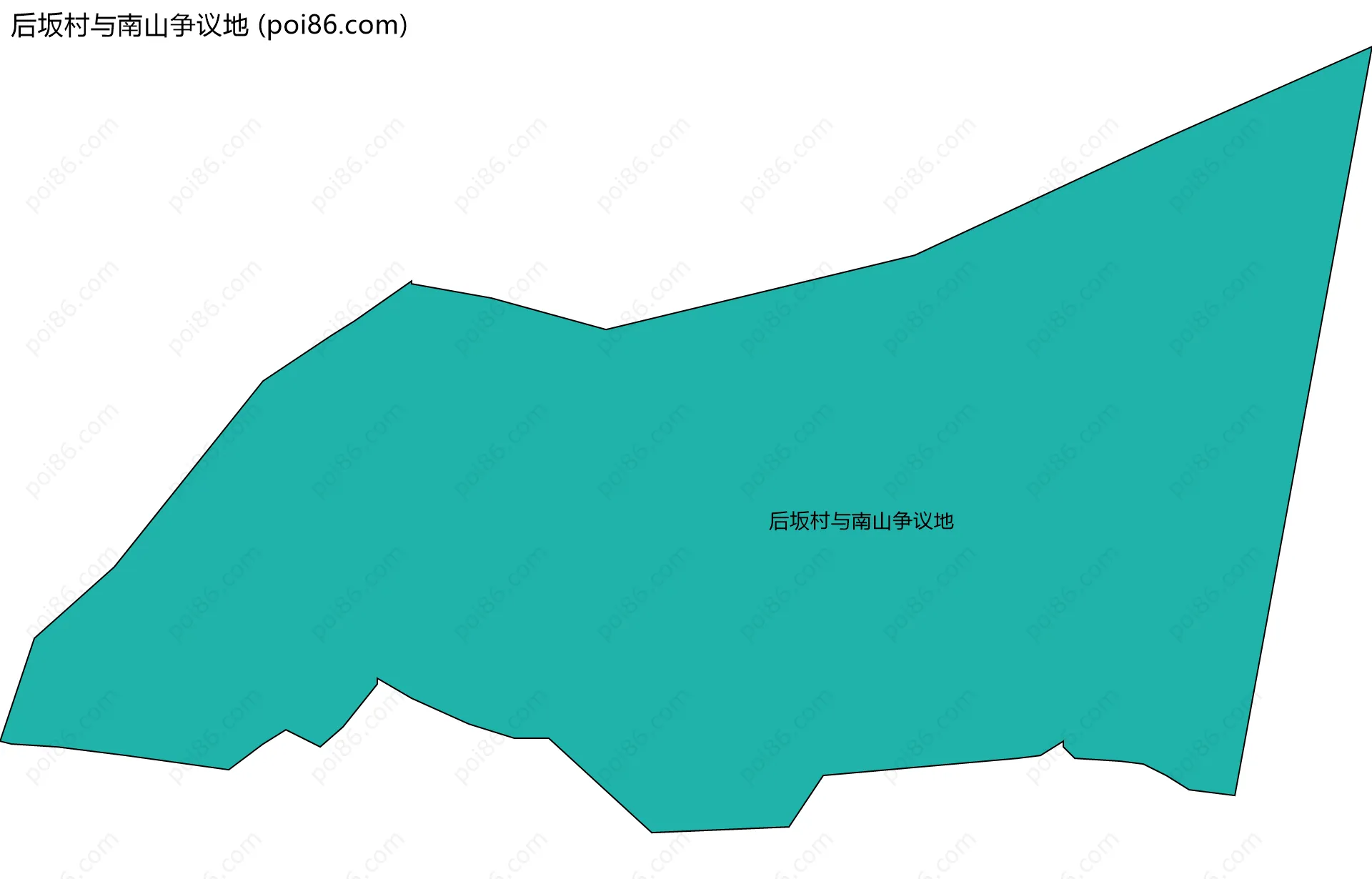 后坂村与南山争议地边界地图