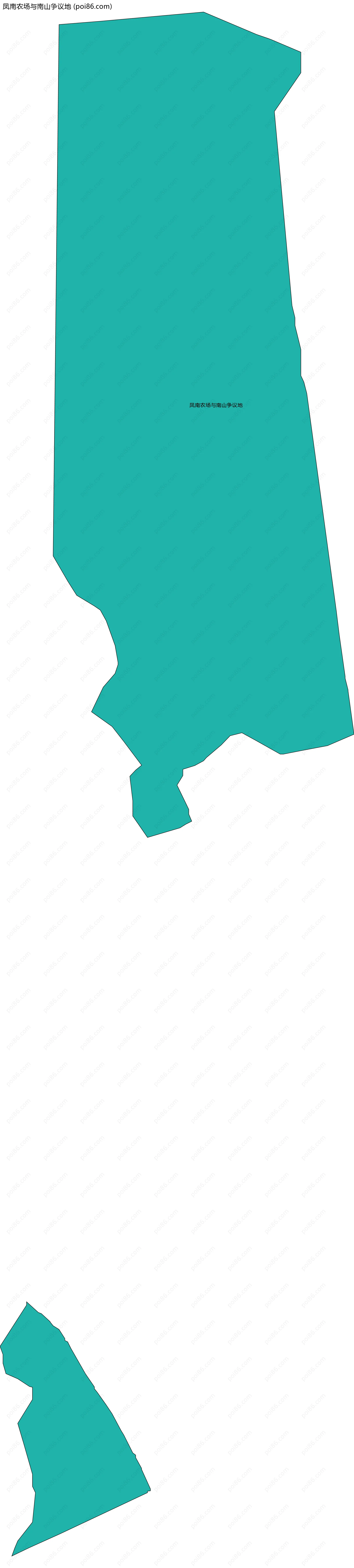 凤南农场与南山争议地边界地图