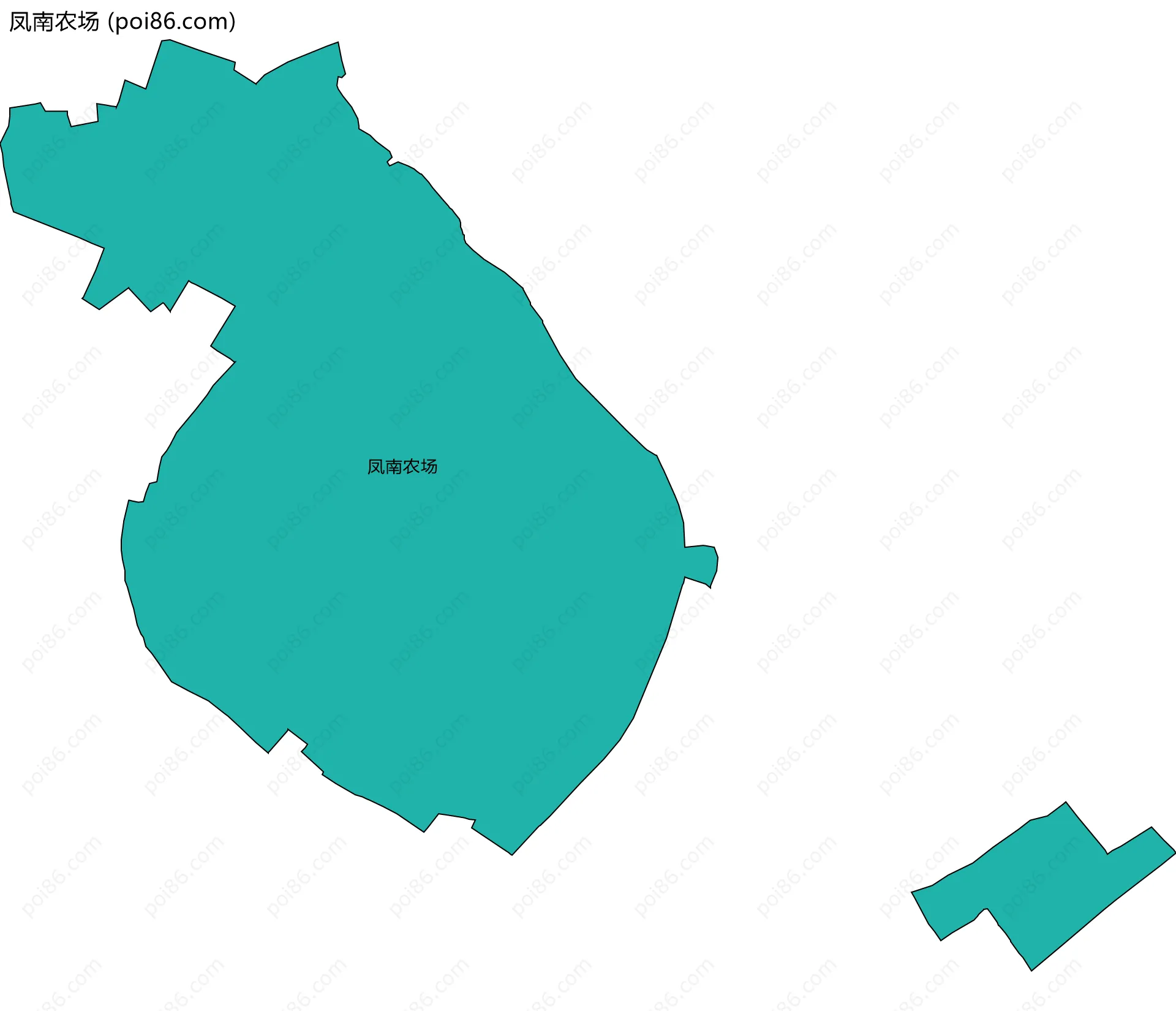 凤南农场边界地图