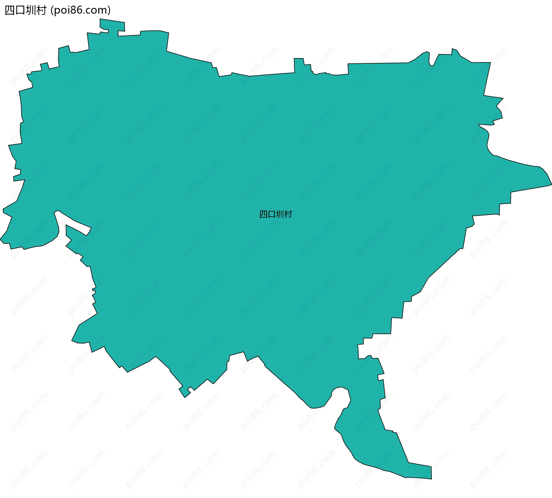 四口圳村边界地图