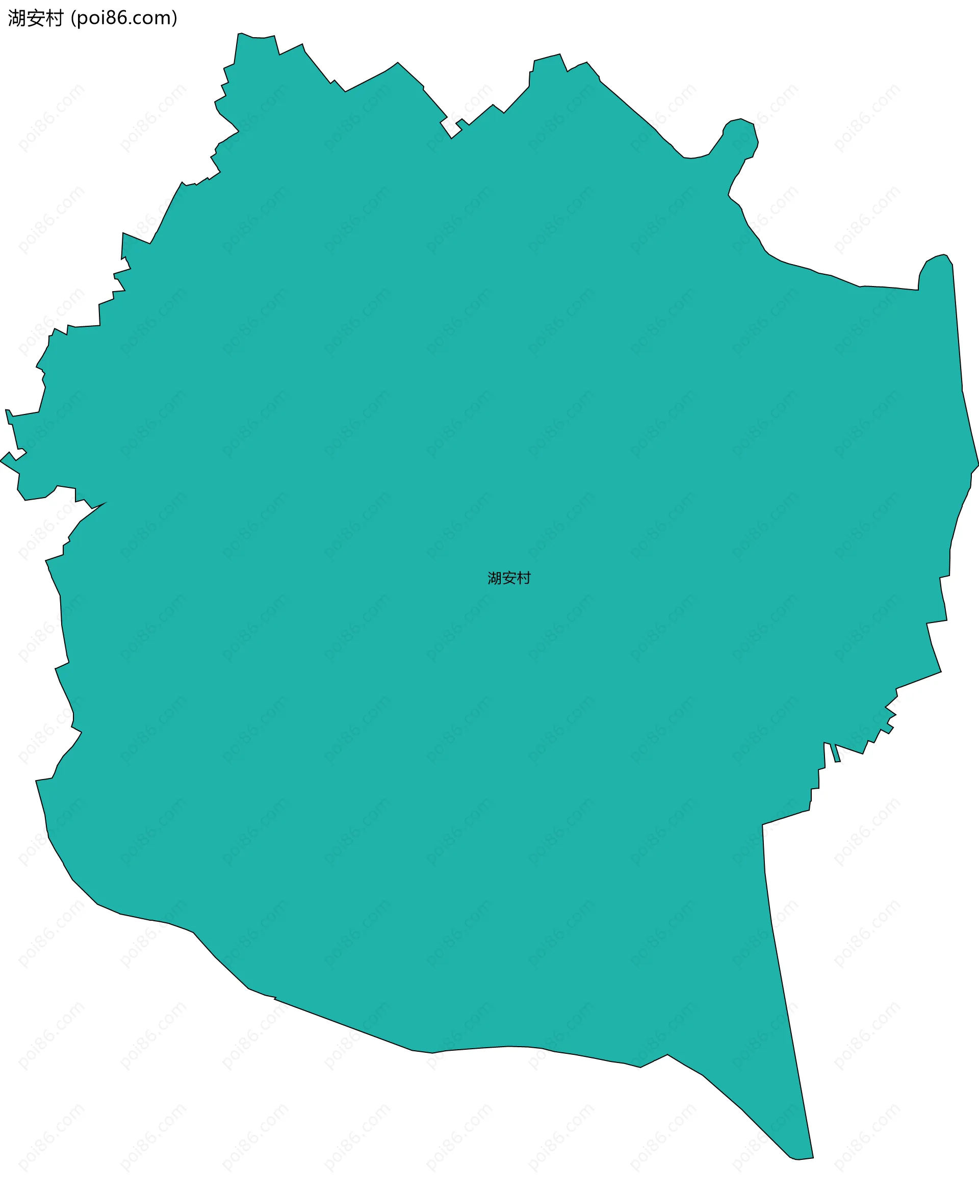 湖安村边界地图