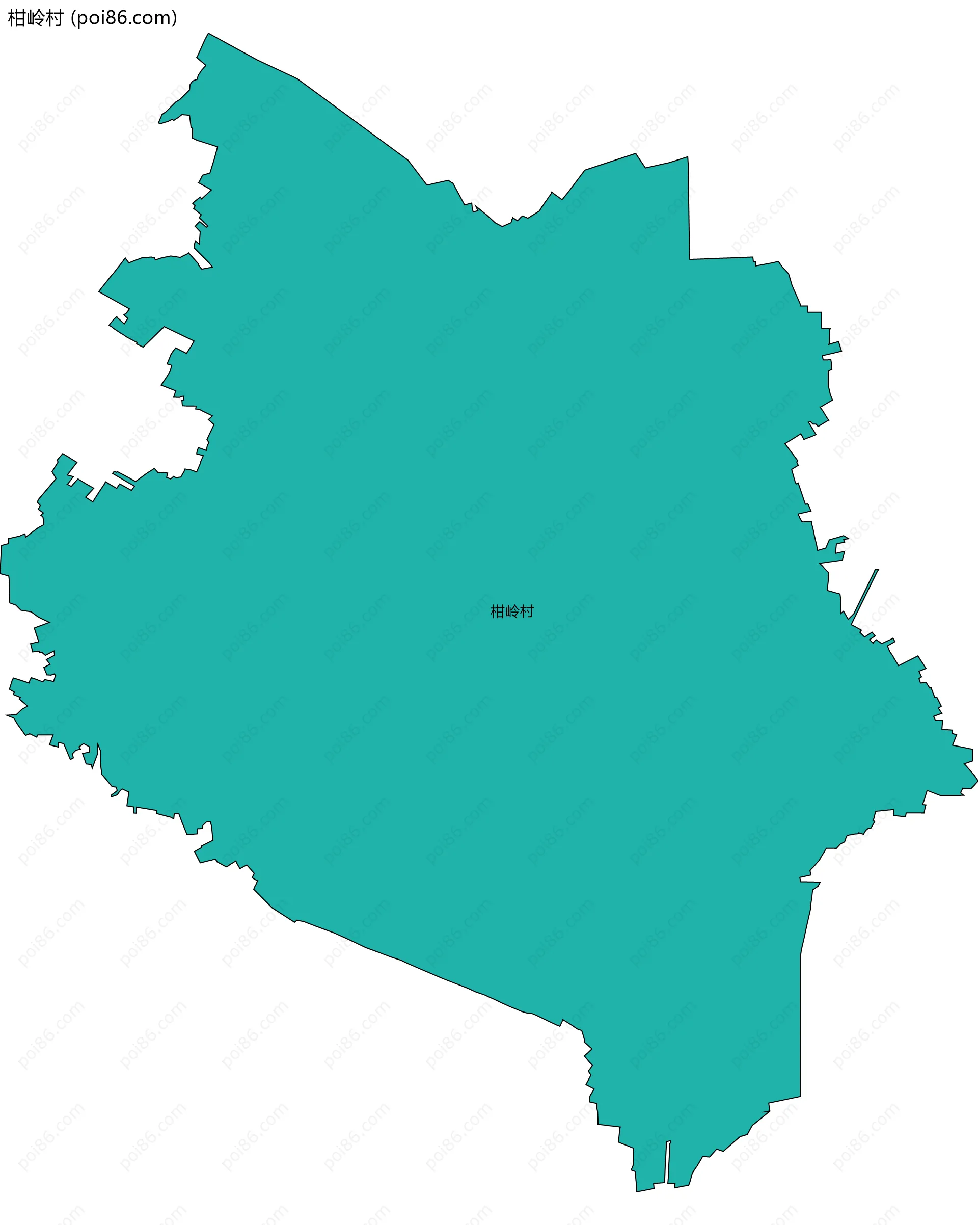 柑岭村边界地图